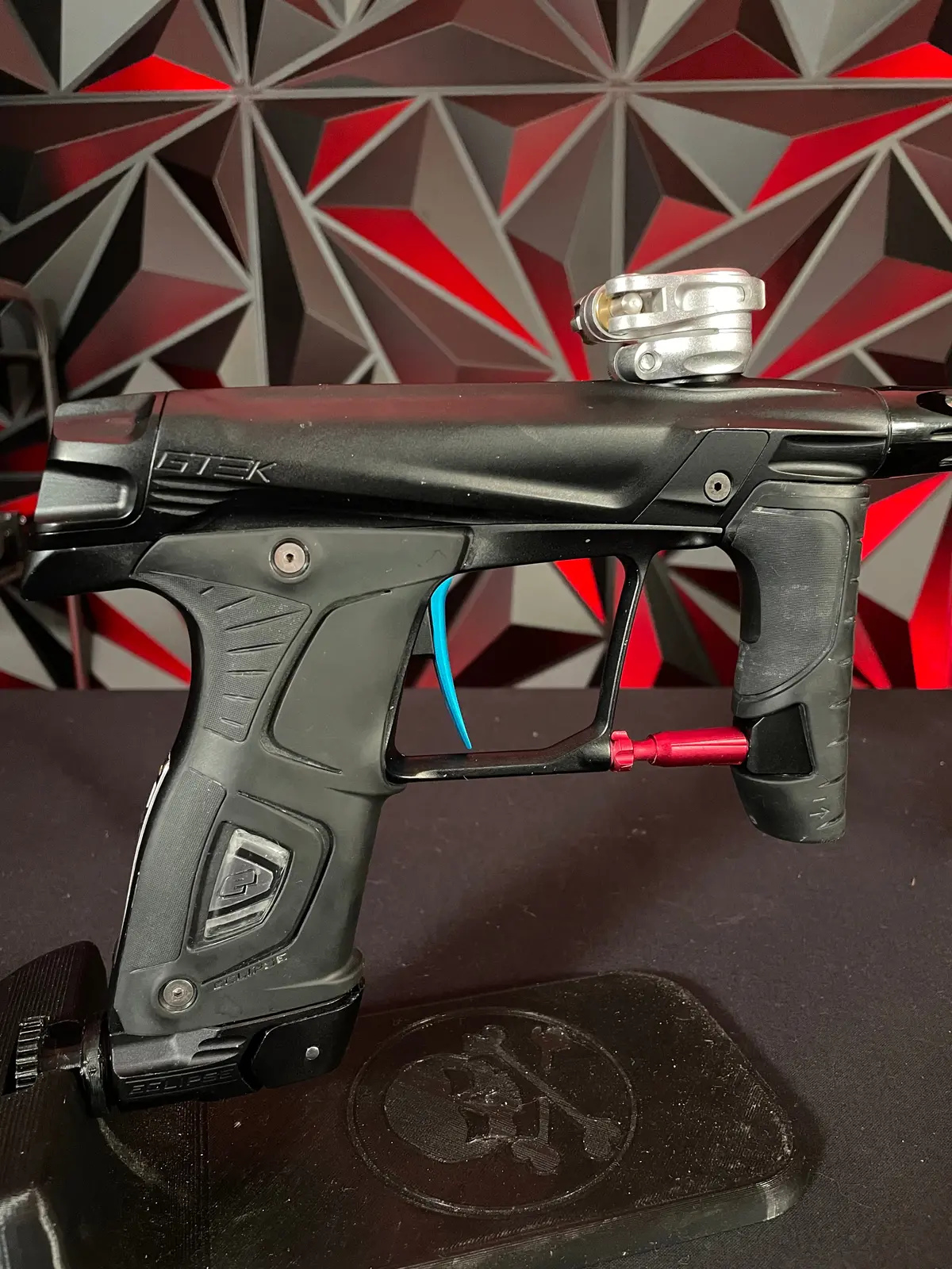 Used Planet Eclipse Gtek 160R Paintball Marker - Black W/ Freak Xl Barrel & Pops Asa 1