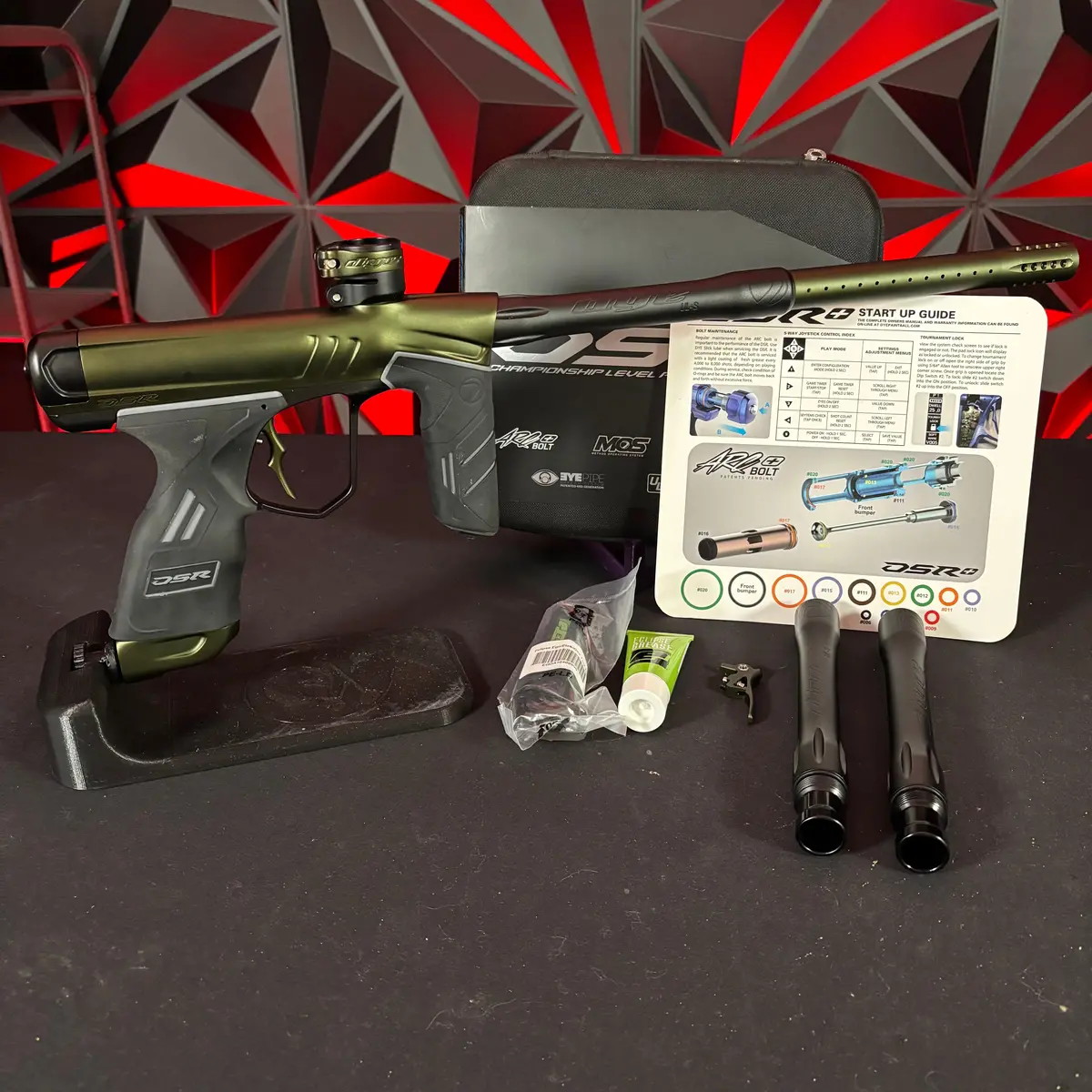 Used Dye Dsr+ Paintball Gun - Olive/Black - Im Pro Kit (Installed) 1