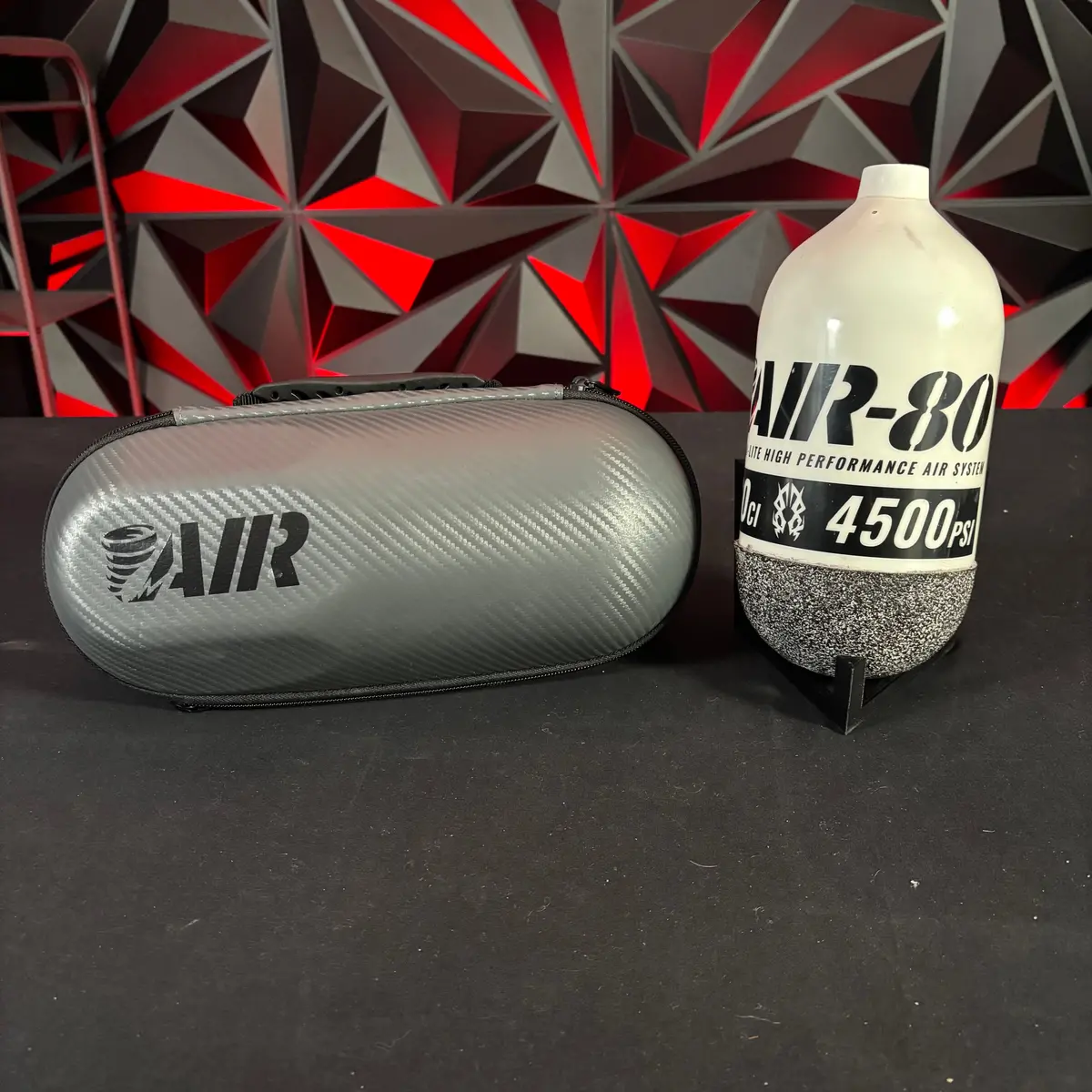 Used Twister Air 80/4500 Paintball Tank - White/Black *Bottle Only* W/ Exalt/Twister Air Tank Case 1