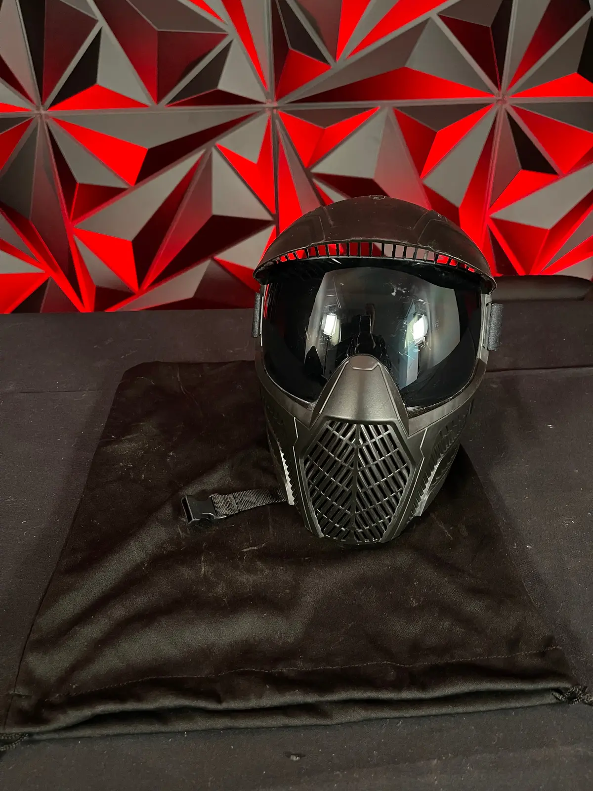 Used Carbon Opr Paintball Mask - Black W/Soft Goggle Bag 1