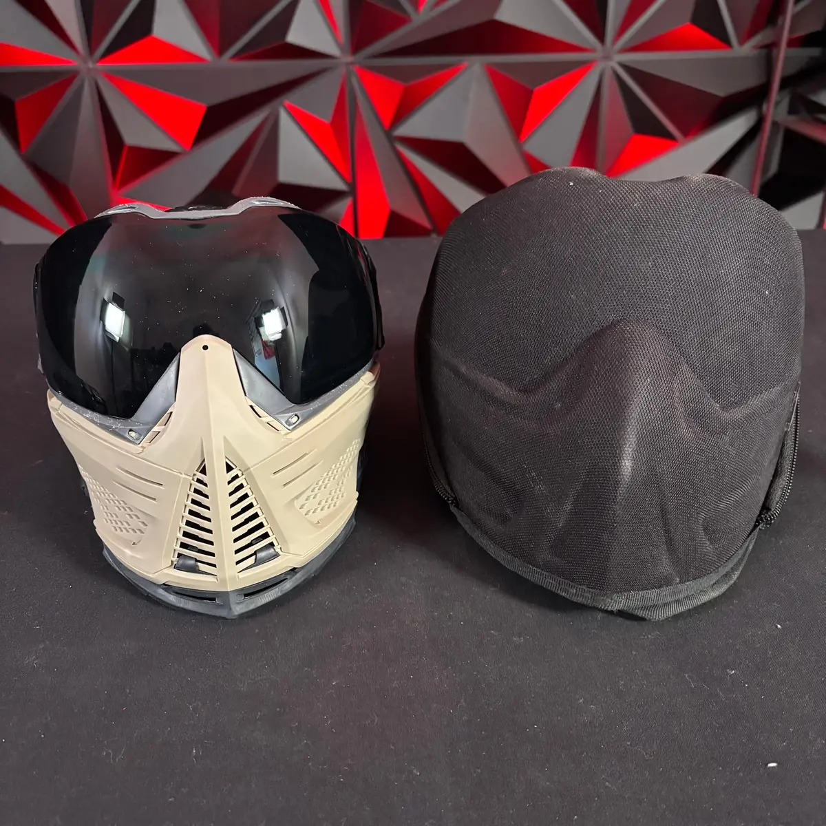 Used Push Unite Paintball Mask - Black Camo W/Hard Case 1