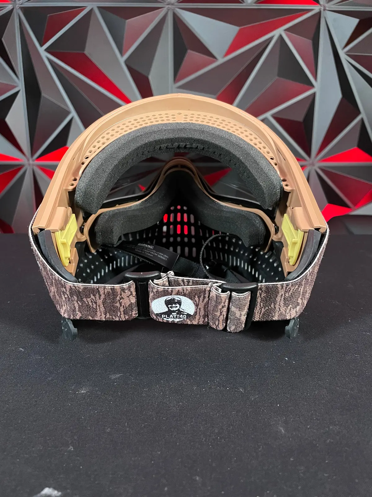 Used Jt Proflexx Mask - Black/Tan W/ Custom Icc Back Strap 1