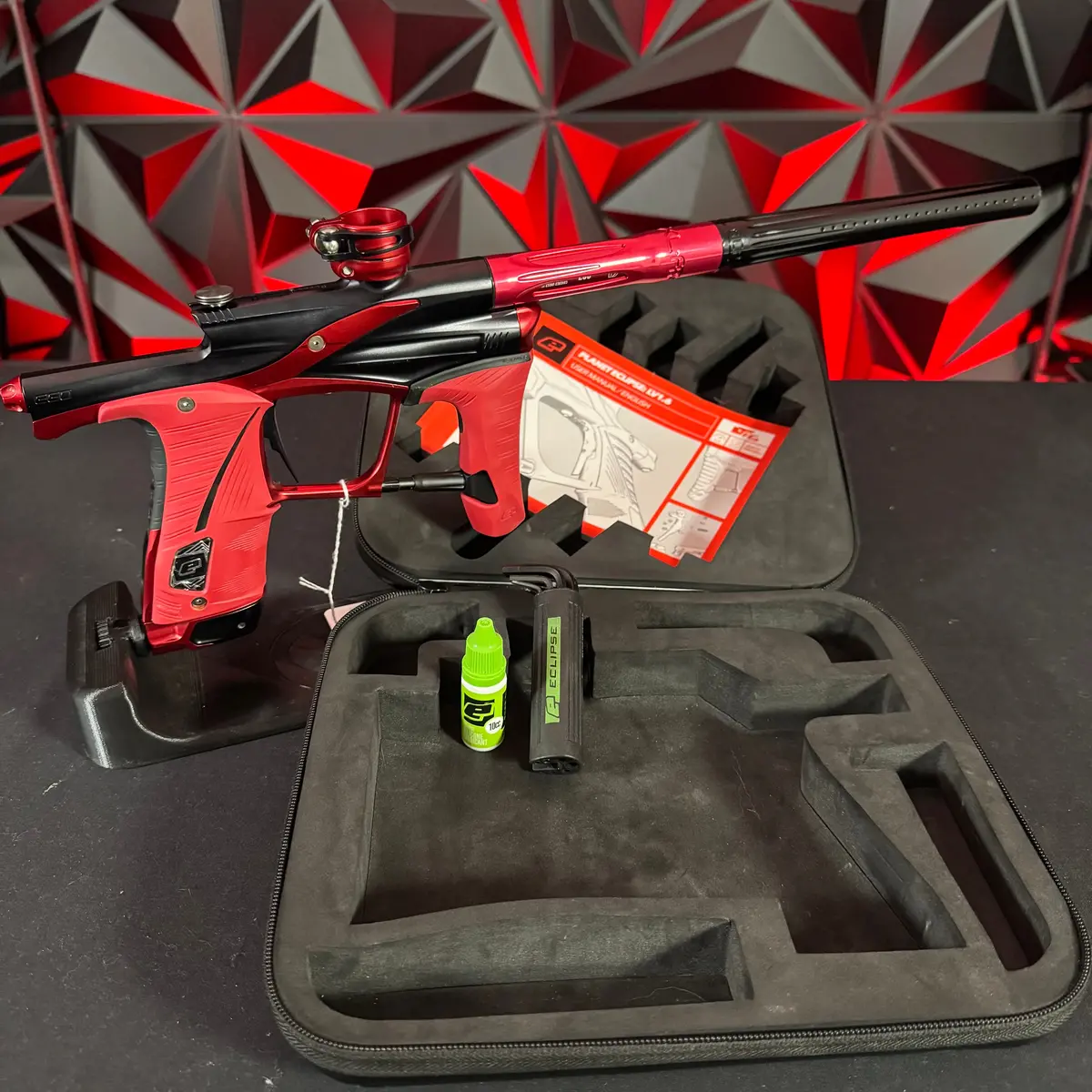 Used Planet Eclipse Lv1.6 Paintball Gun - Black/Red W/ Freak Xl Barrel 1