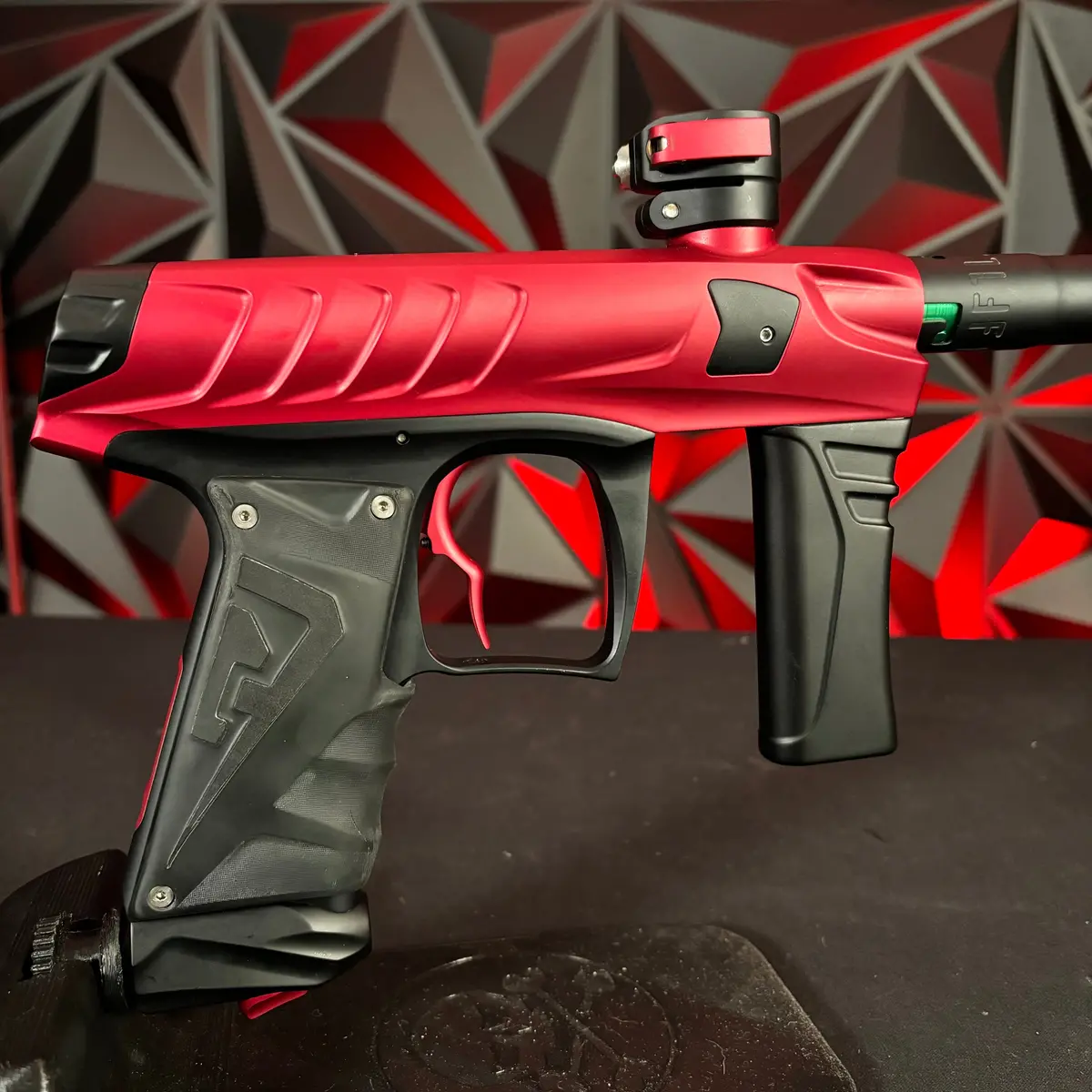 Used Field One Force Paintball Gun - Dust Red / Black W/Full Acculock Insert Kit 1