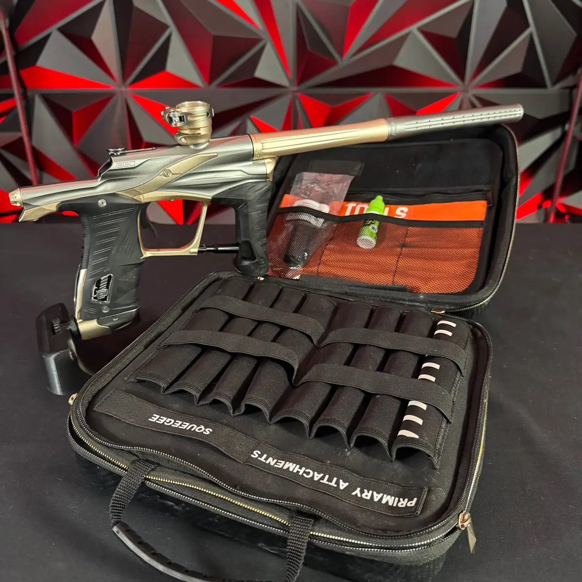 Used Planet Eclipse Lv1 Paintball Gun - Pewter/Sandstone W/ Scythe Trigger *Solenoid Checked* 1
