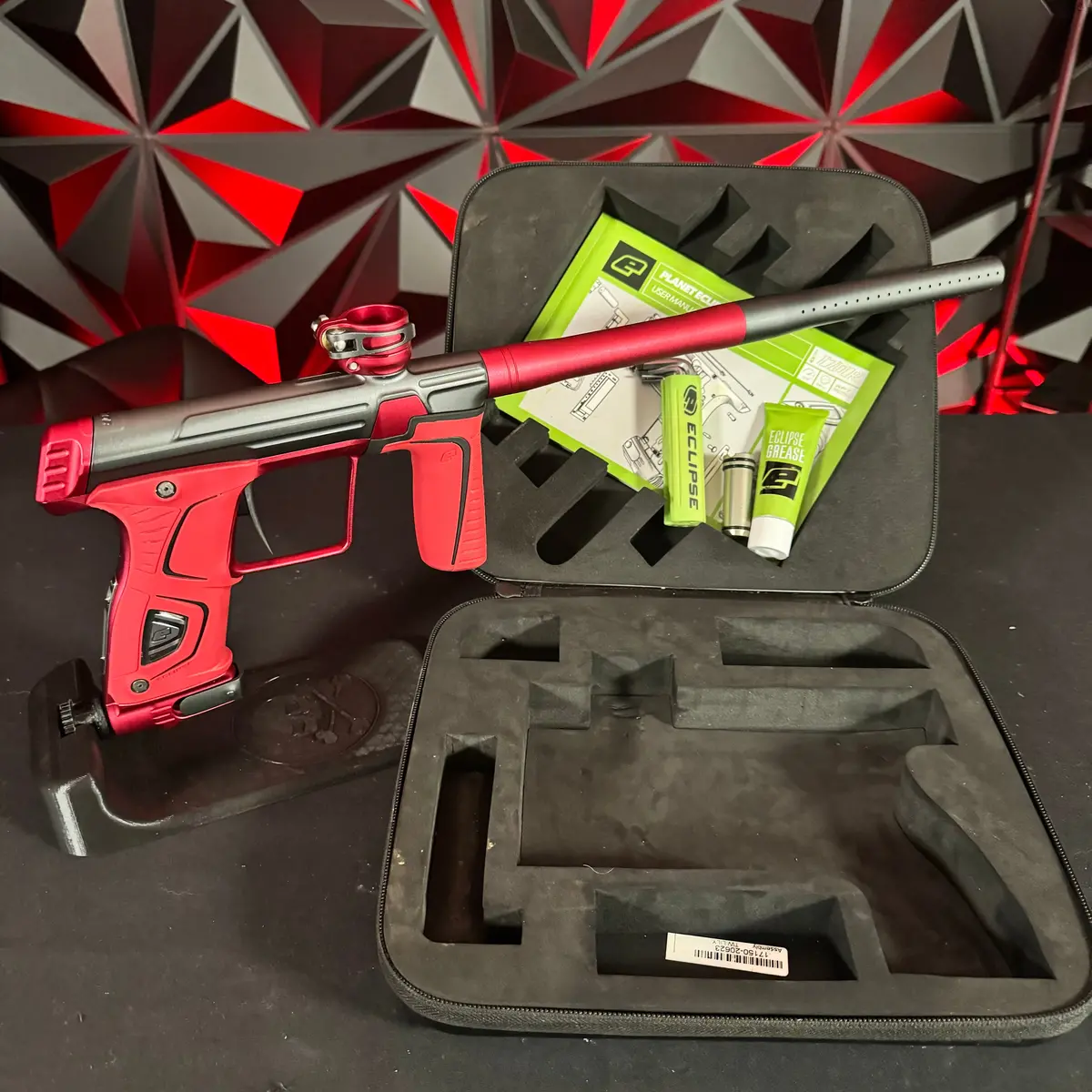 Used Planet Eclipse 170R Paintball Gun - Pewter/Red W/Ssc Bolt 1