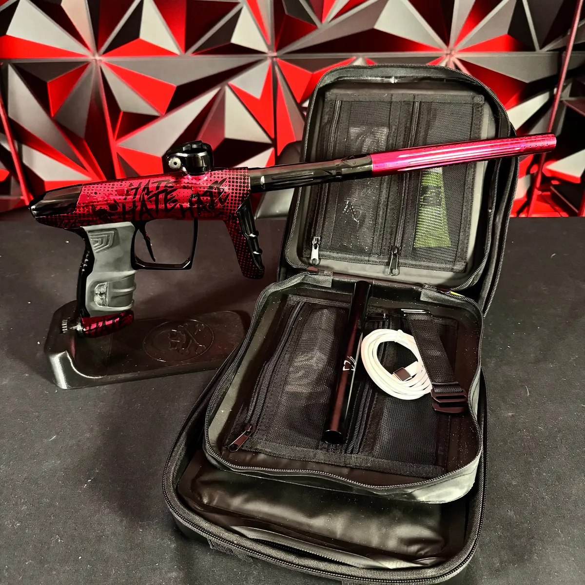 Used Dlx Luxe Idol Paintball Gun - Polished Red/Polished Black Limited Edition Hate 1