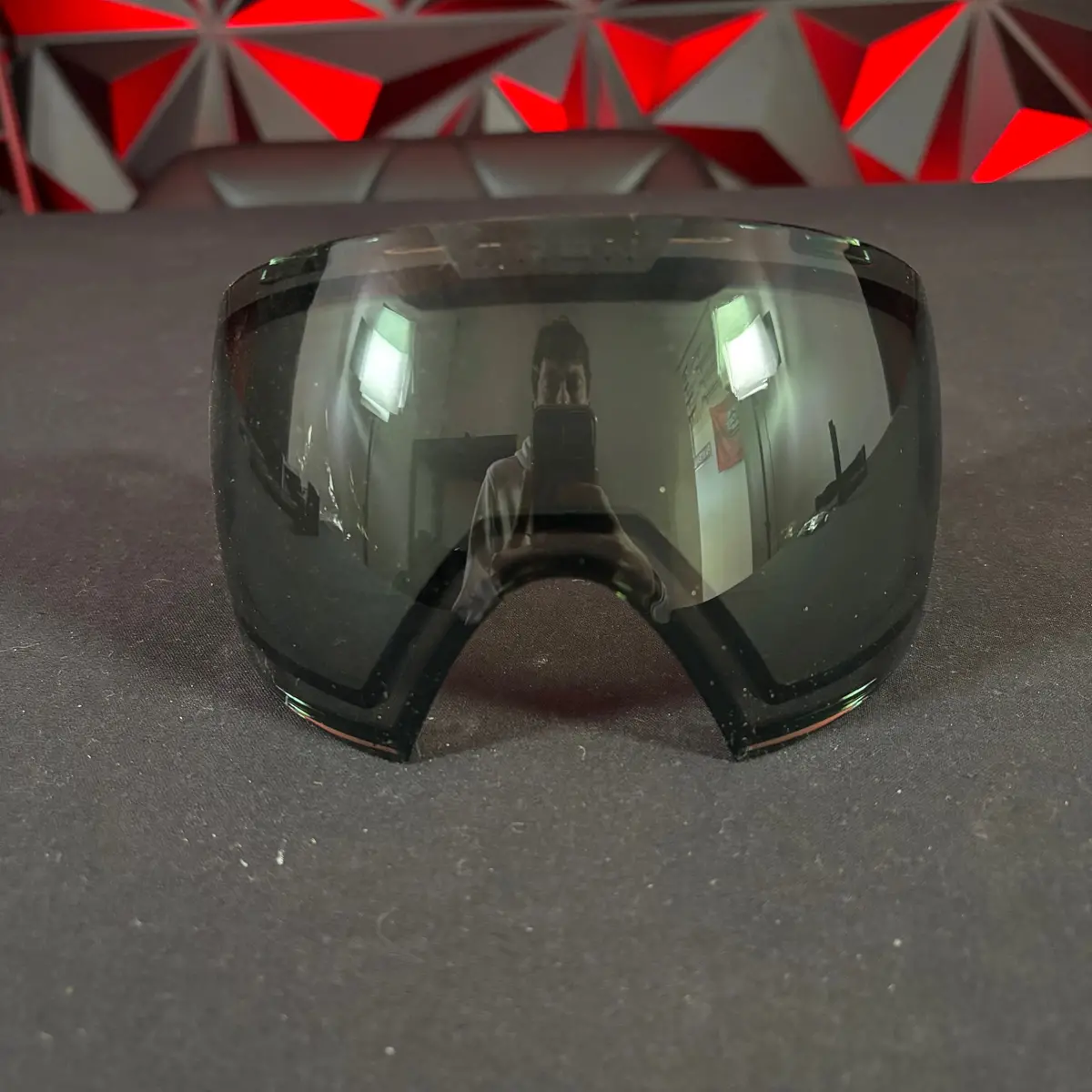 Used Carbon Paintball Lens - Grey- Clear 1
