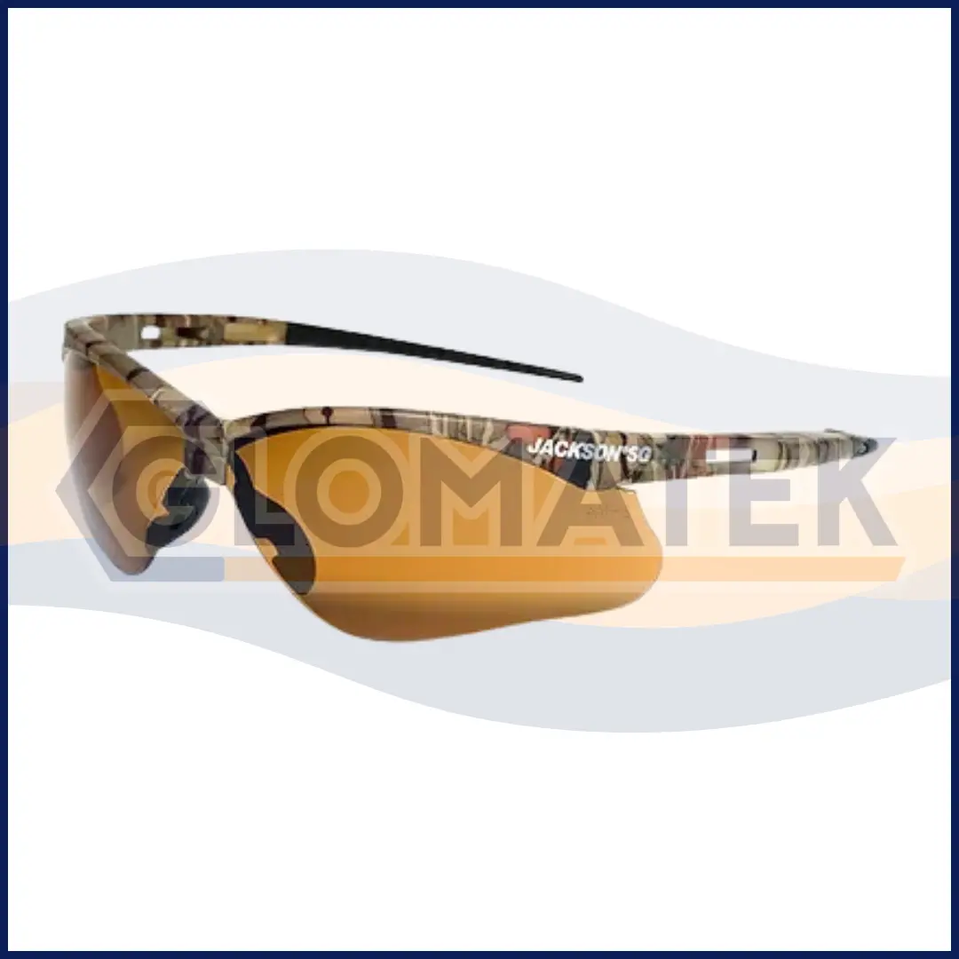 Anti-Scratch Safety Glasses - Camo/Amber - Jackson Safety - Box Of 12 1