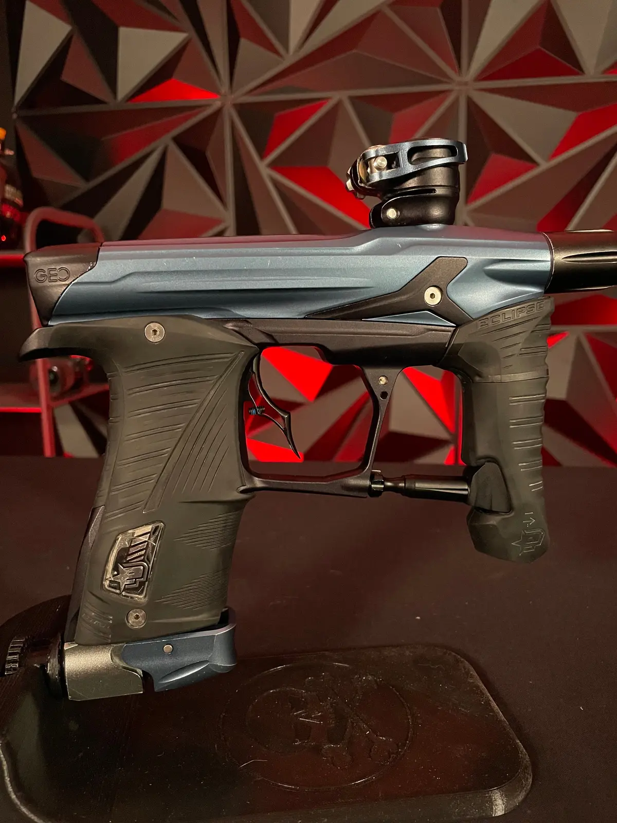 Used Planet Eclipse Geo 3.5 Paintball Gun - Blue/Black W/Infamous Deuce Trigger 1