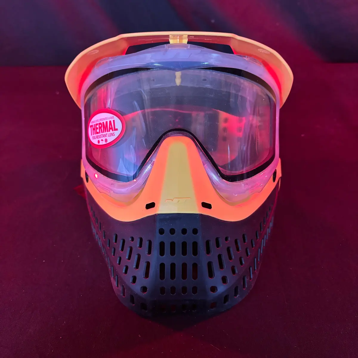 Used Jt Spectra Proflex Paintball Mask - *New* Clear Frames/W Yellow Bottoms And Ears 1