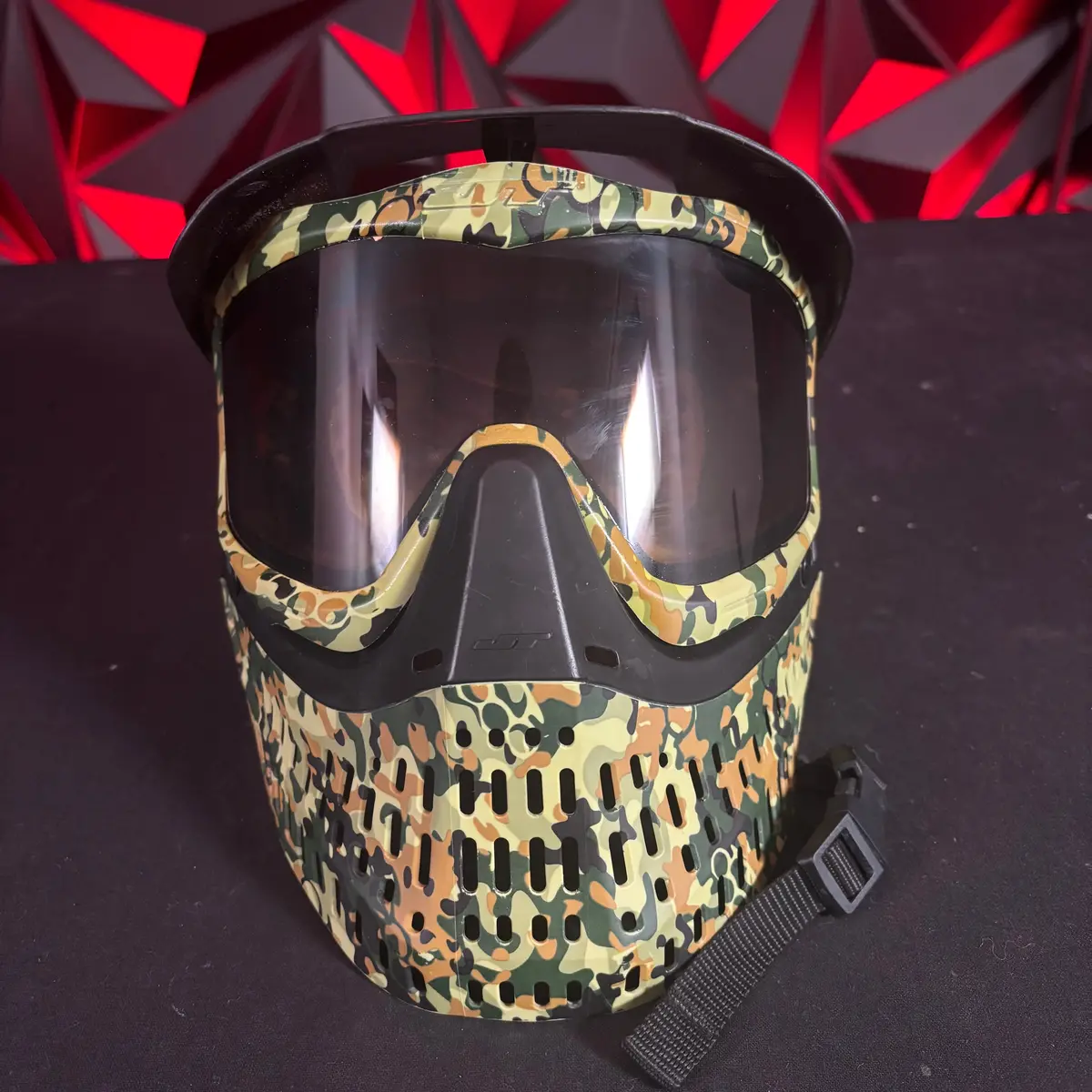 Used Jt Spectra Proflex Paintball Mask - Digi Camo W/ Visor And Fight Club Strap 1