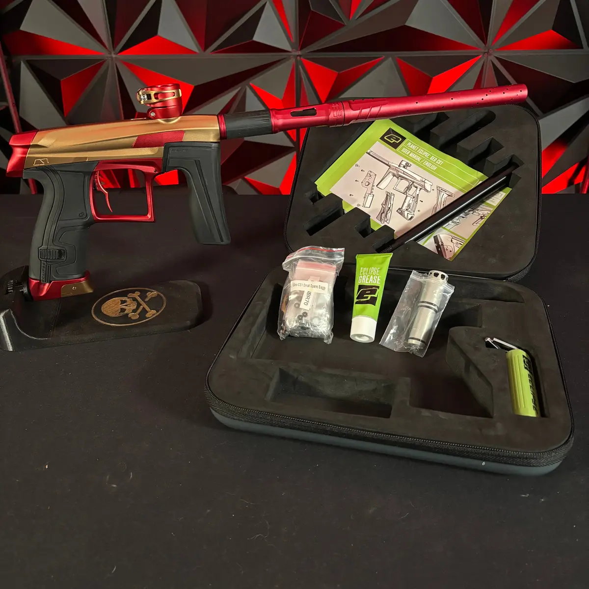 Used Planet Eclipse Cs1 Paintball Gun - Gold/Red W/S63 Paintball Barrel 1