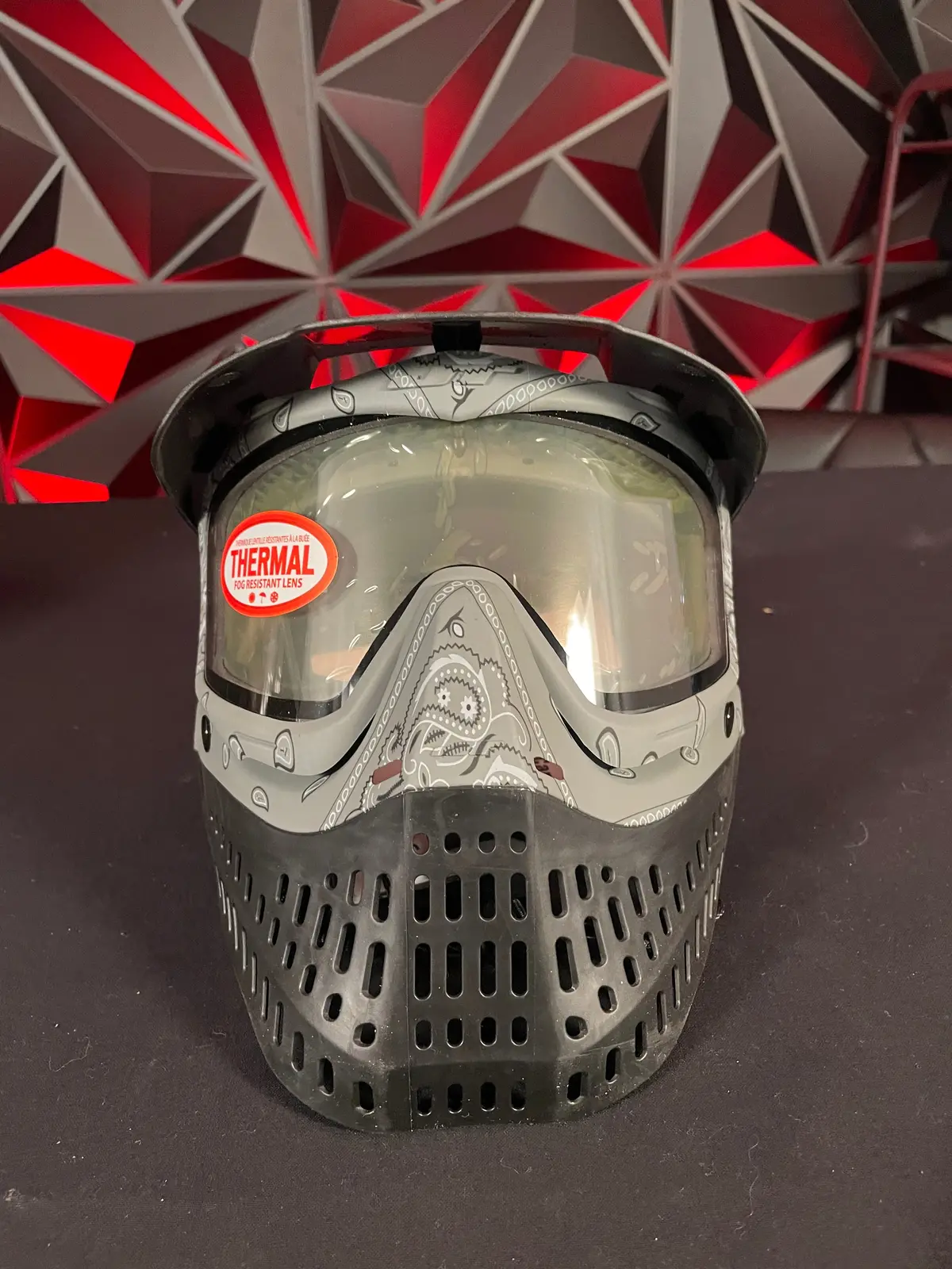 Used Jt Proflex Paintball Mask - Le Bandana Grey W/Clear Lens 1