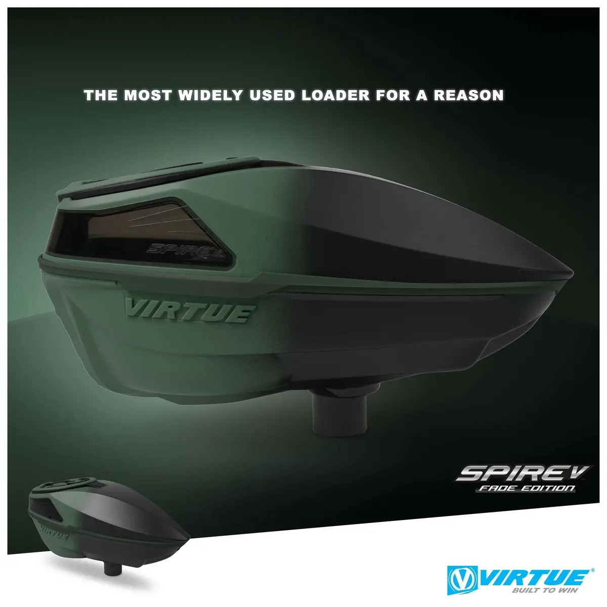 Virtue Spire 5 Paintball Loader- Olive Black Fade 1