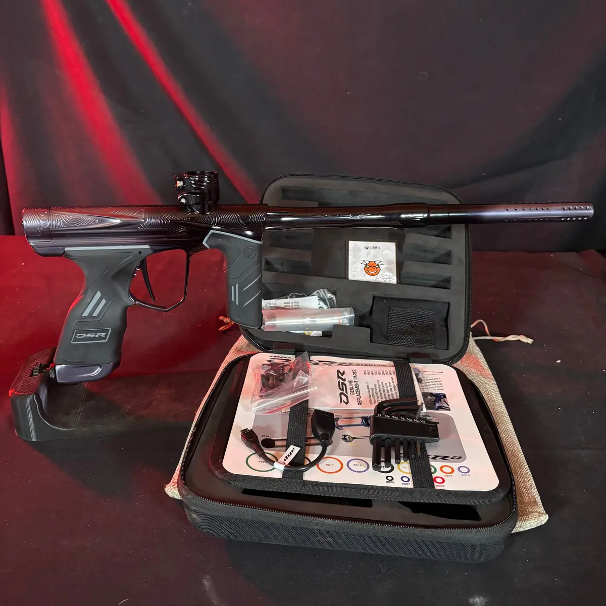 Used Dye Dark Pipe V2  Dsr+ Paintball Gun - Polished Grey/ Black Fade 1
