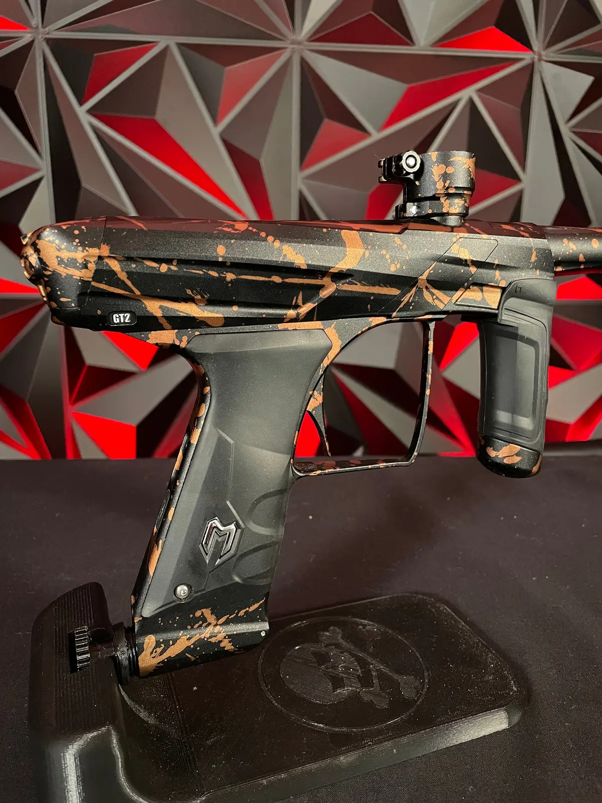 Used Macdev Gt2 Paintball Gun - Black/Bronze W/ Ikaika Warrior Helmet Backcap 1