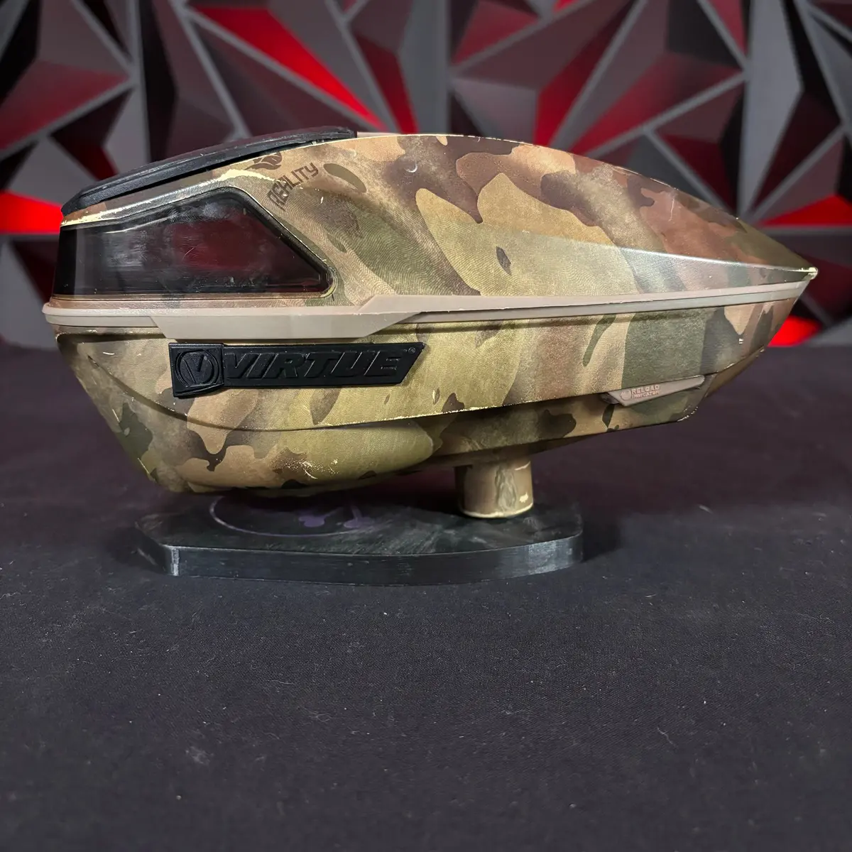 Used Virtue Spire Iv Paintball Loader - Camo W/Crown Speedfeed 1