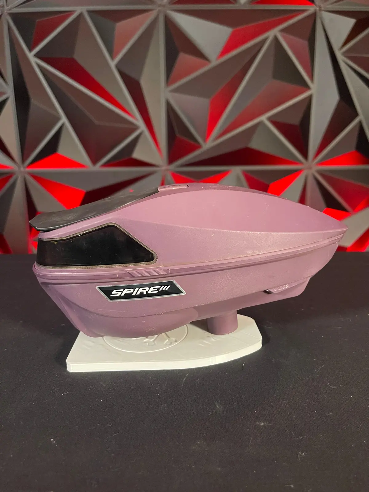 Used Virtue Spire 3 Paintball Loader - Slate Purple W/Rain Lid 1