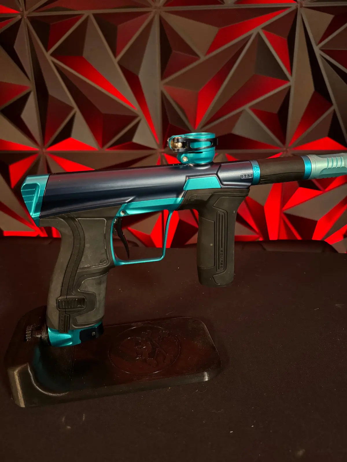 Used Cs2 Pro Paintball Gun - Blue/Teal W/ 3 Fl Backs 1