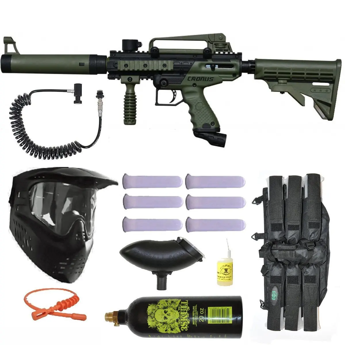 Tippmann Cronus Paintball Gun 3Skull Mega Set - Olive 1