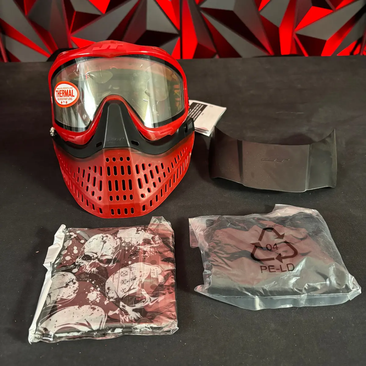 Used Jt Proflex Paintball Mask - Custom # 16 Le Ice Red *Custom* 1