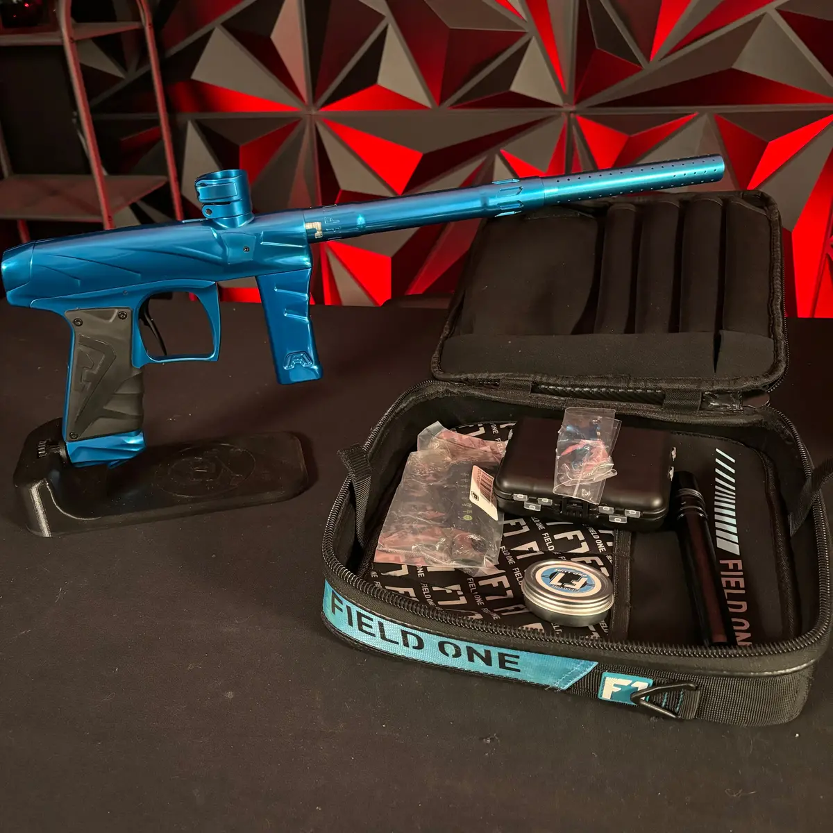 Used Field One Force V2 Paintball Gun - Polished Blue 1