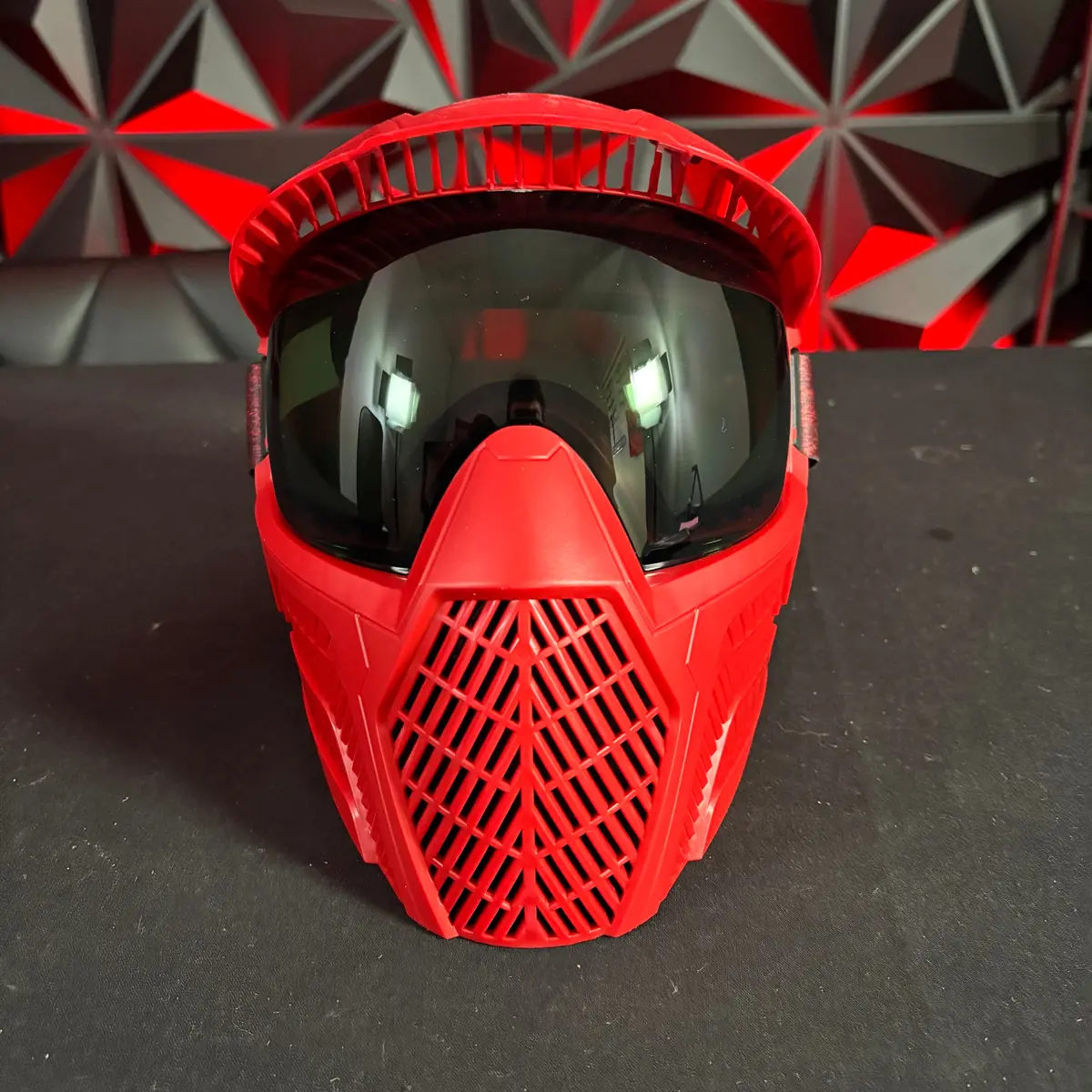 Used *Display* Carbon Opr Paintball Mask - Red 1