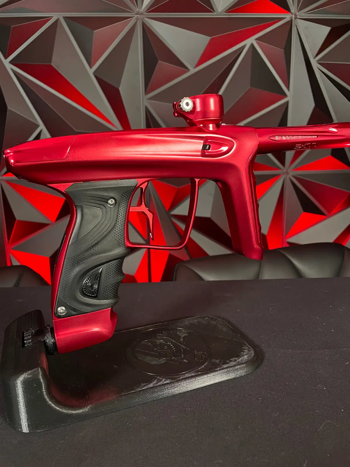 Used Dlx Luxe Tm40 Paintball Gun - Dust Red / Gloss Red W/Infamous Deuce Trigger 1