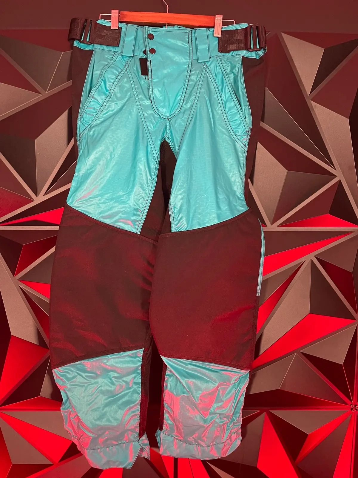 Used Paintball Pants - Black/Teal - Medium 1