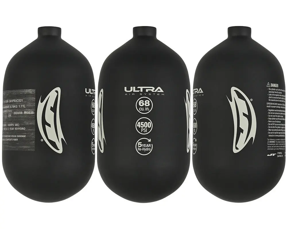 Jt Ultra Light 68Ci 4500Psi Hpa Paintball Tank - Matte Black/Grey 1