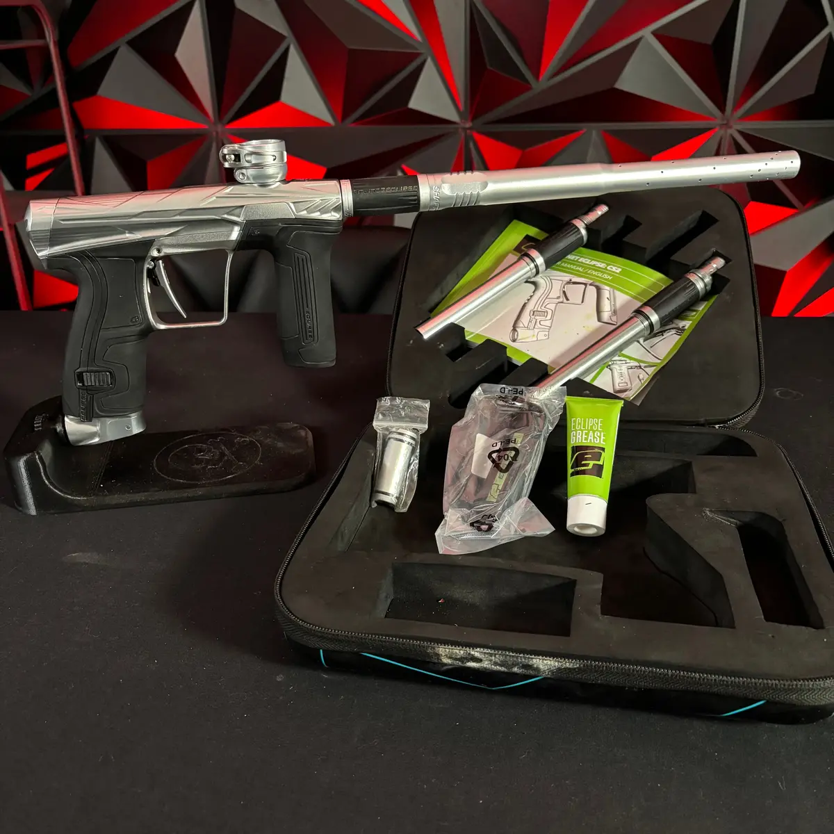 Used Planet Eclipse/Hk Army Invader Cs2 Pro Paintball Gun - Titanium/ Silver 1