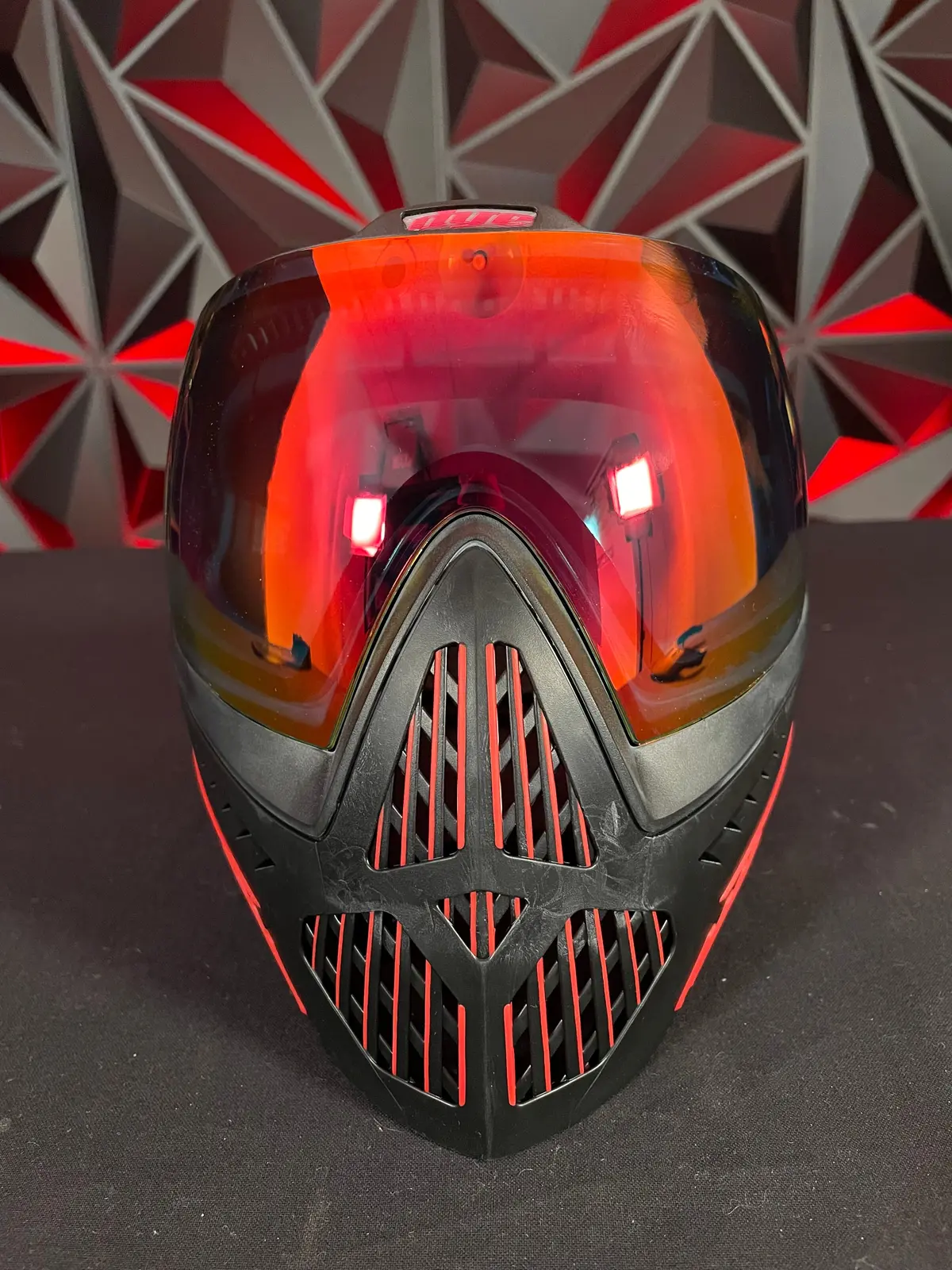Used Dye I5 Paintball Goggle - Black/Red W/Soft Goggle Bag & Extra Lens 1