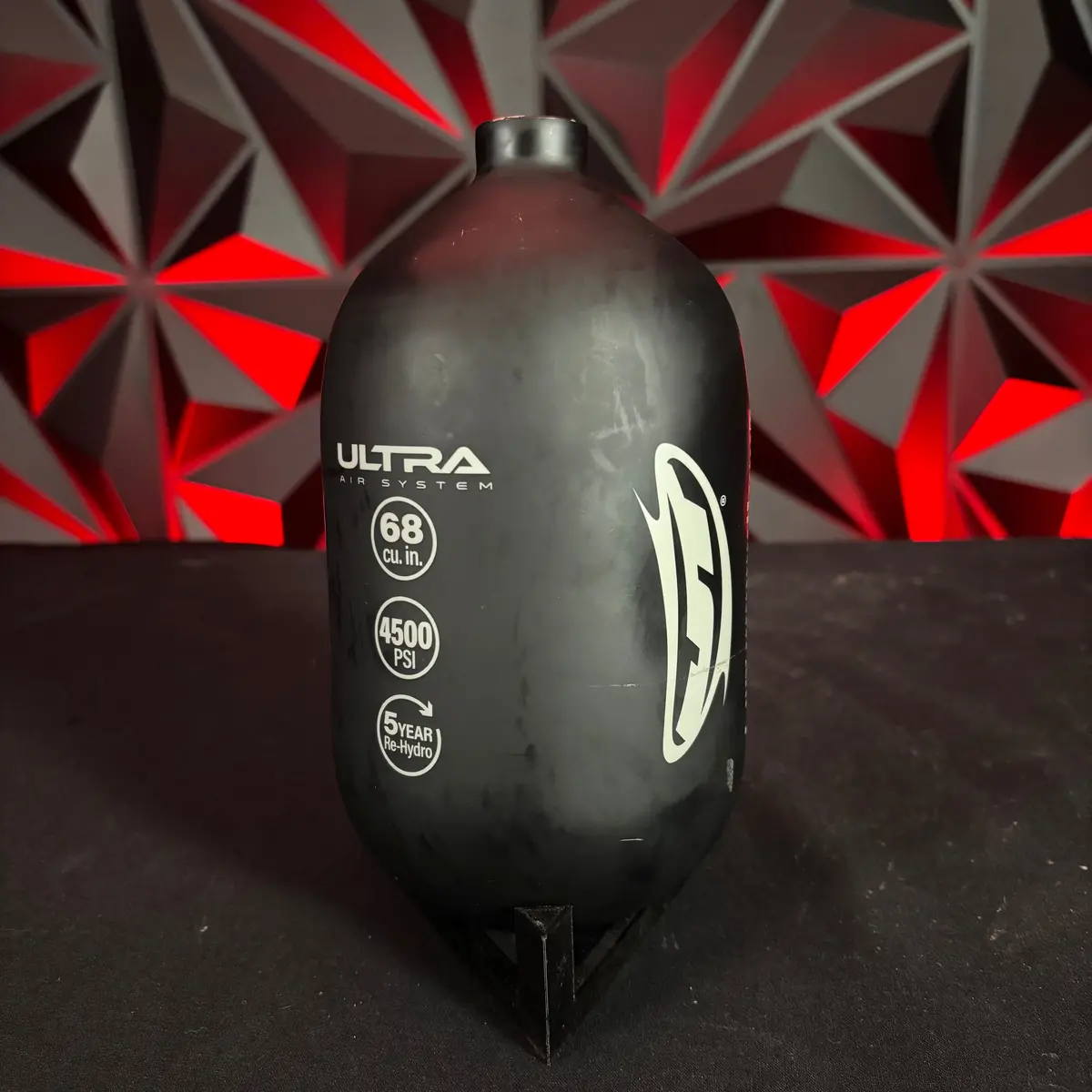 Used Jt Ultra Air System 68/4500 Paintball Tank - Black/ White 1