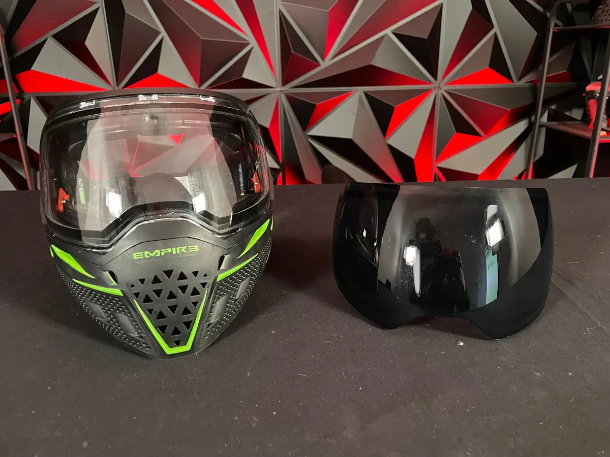 Used Empire Evs Paintball Mask - Black/Green W/ 2 Lenses 1