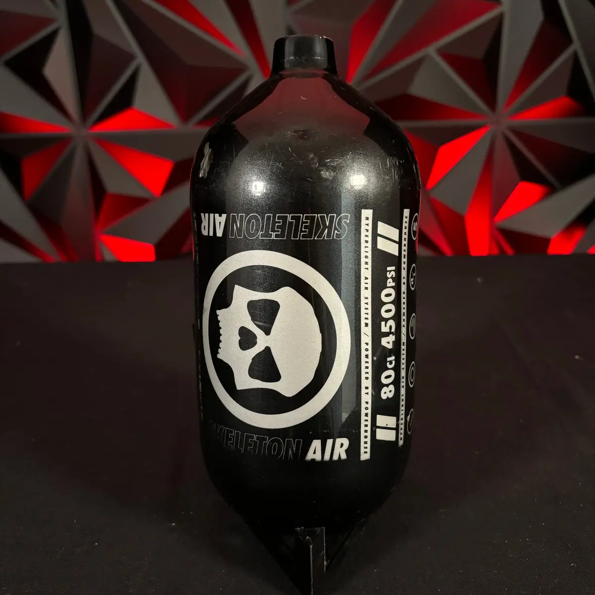 Used Infamous 80/4500 "Diamond Series" Paintball Tank - Silver/Black *Bottle Only* 1