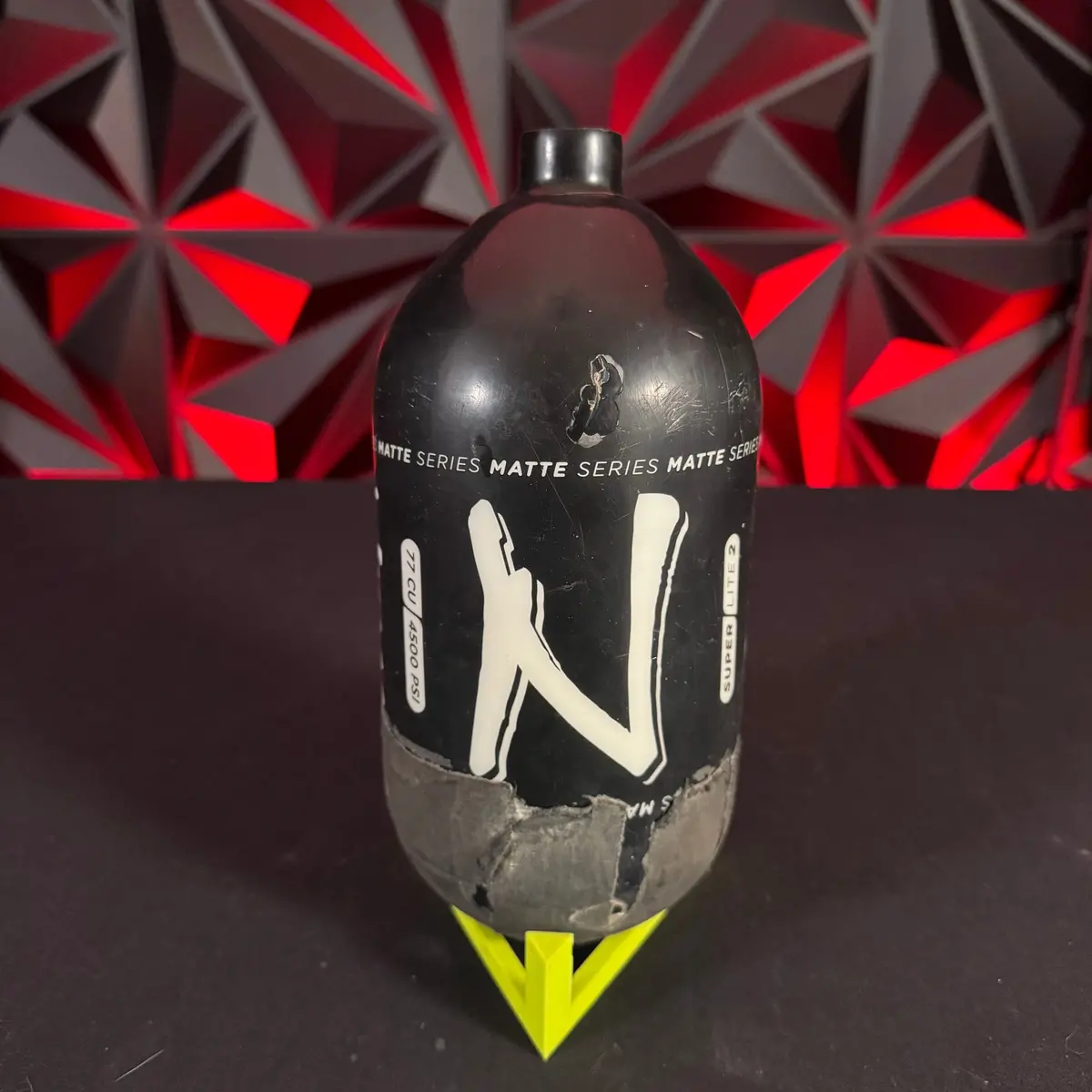 Used Ninja Sl2 77/4500 Paintball Tank - Matte - Black/White **Bottle Only** 1