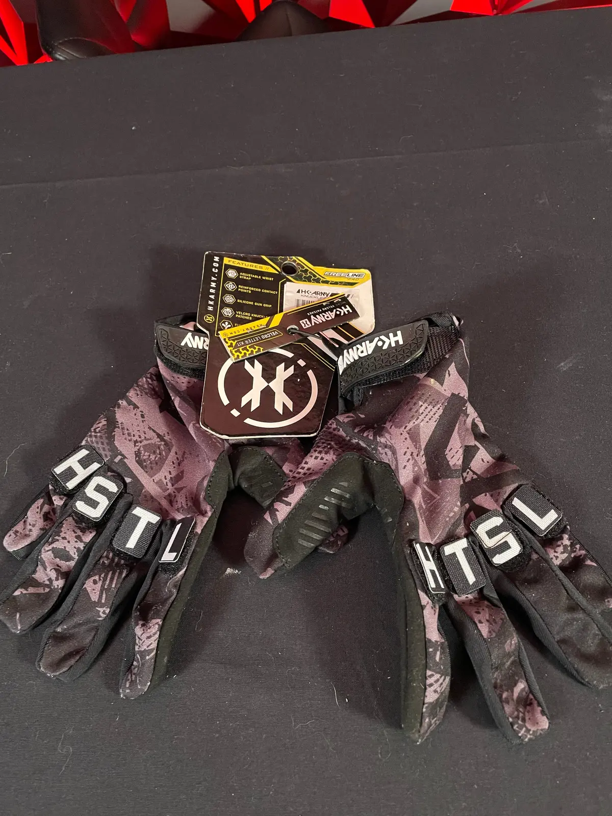 Used Hk Army Knucklez Freeline Paintball Gloves - Slate - Medium 1