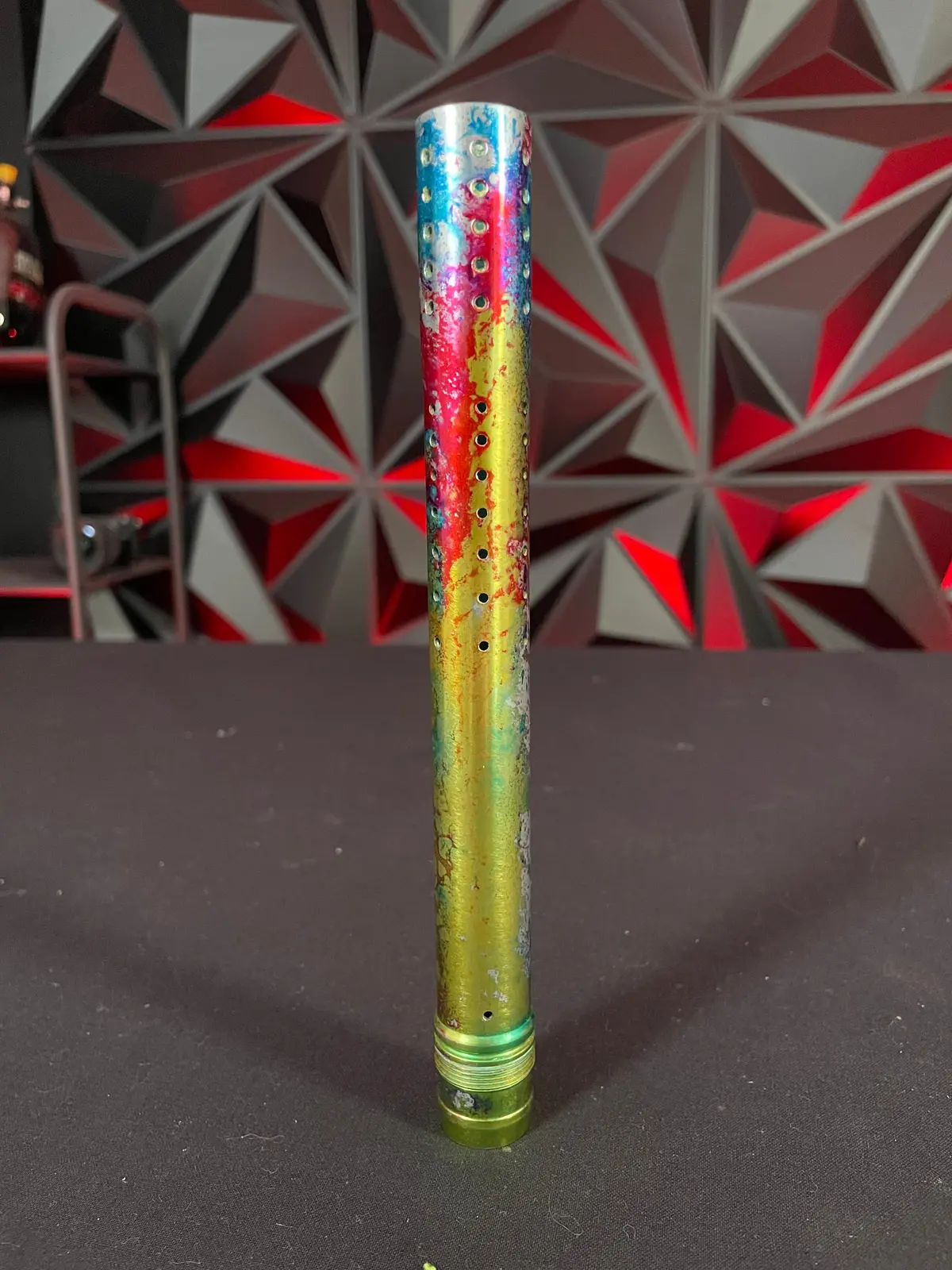 Used Dye Ul-S Paintball Barrel Tip W/Custom Polished Multi-Color Anno 1