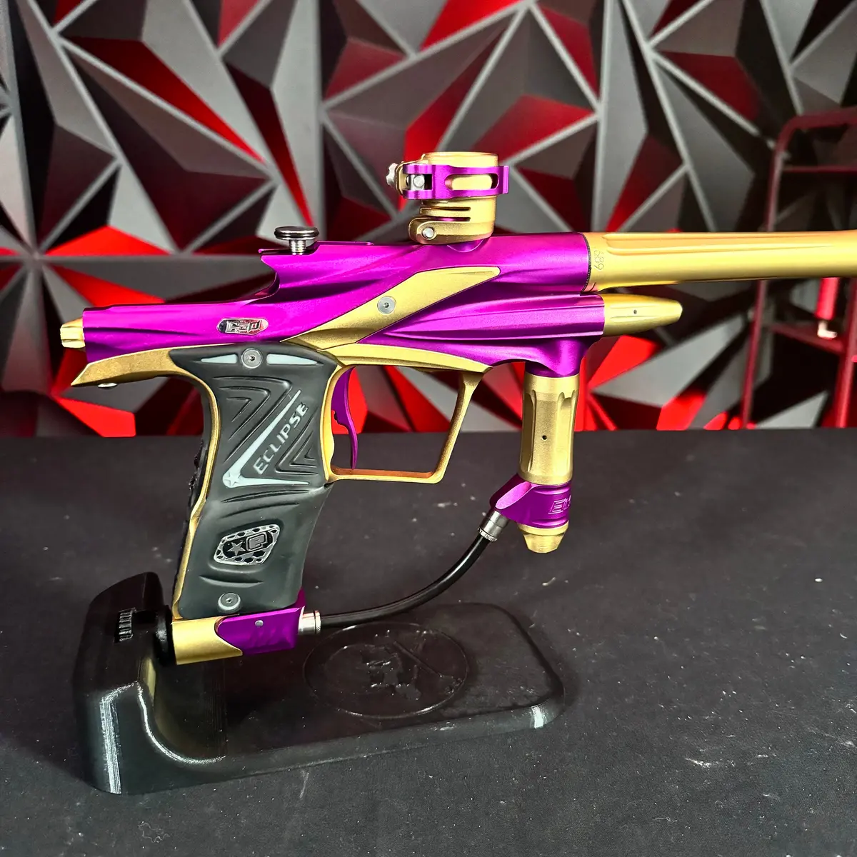 Used Planet Eclipse Ego 11 Paintball Gun - Gold/Purple 2