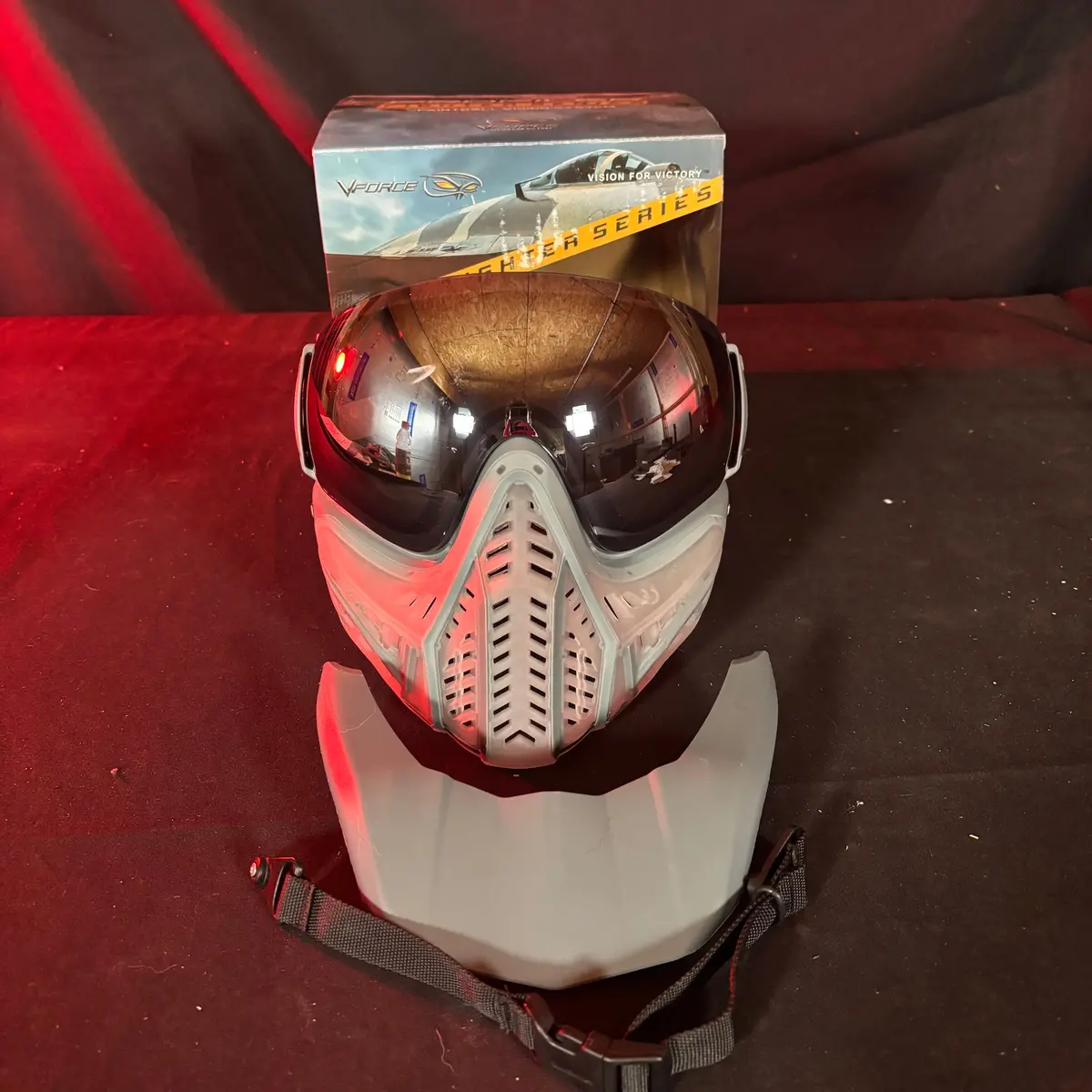 Used V-Force Profiler V2 Paintball Mask - Grey/Clear W/Visor 1