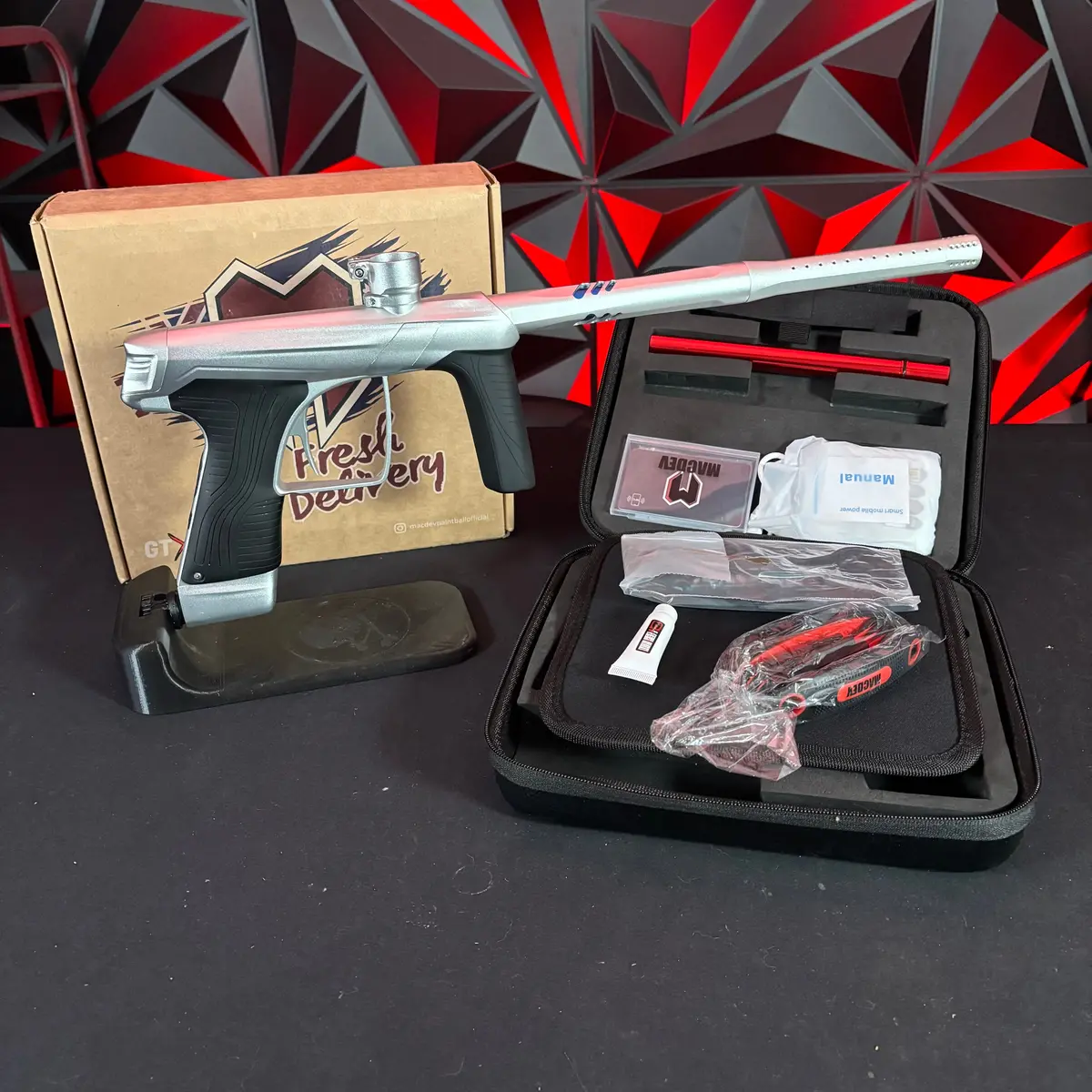 Used Macdev Gtx Paintball Gun - Silver 1