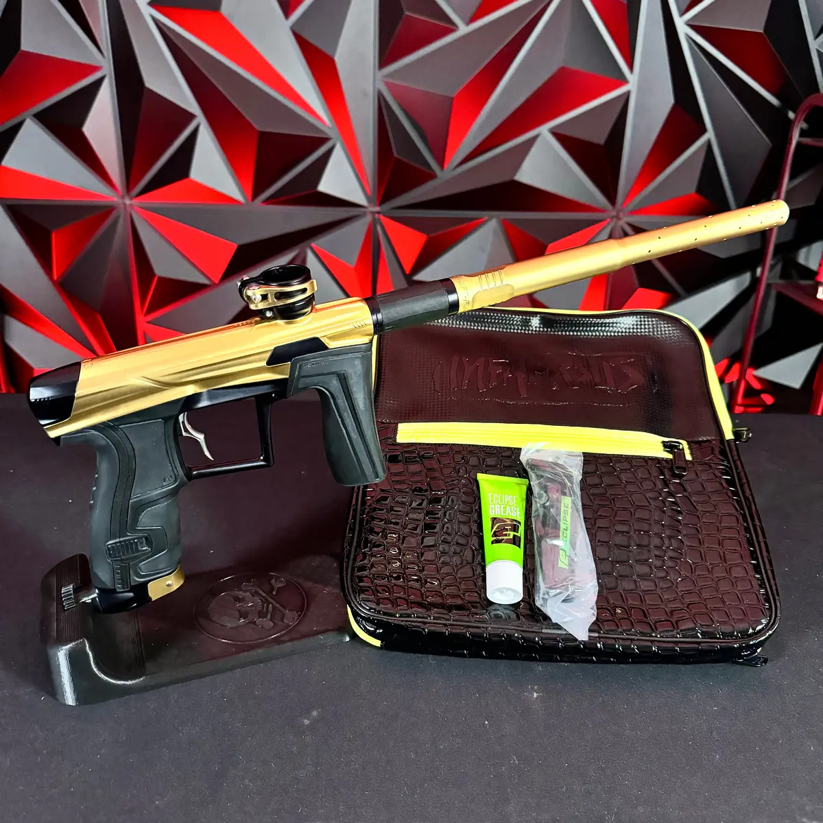 Used Planet Eclipse Geo 4 Paintball Gun - Gold/Black W/Infamous Deuce Trigger 1