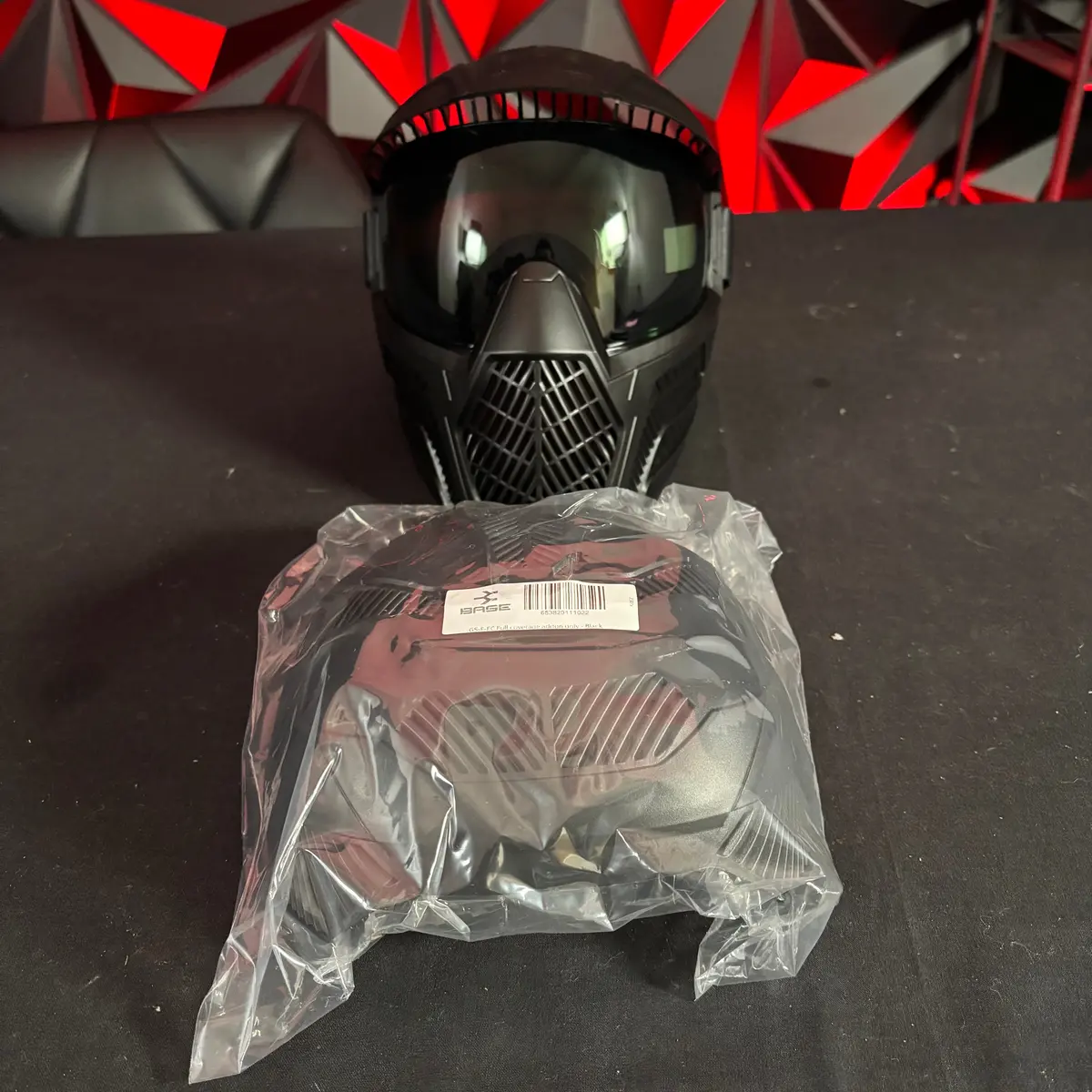 Used *Display* Carbon Opr Paintball Mask - Black - Full Coverage 1