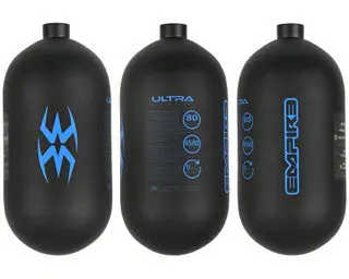 Empire Ultra Light 80Ci 4500Psi Hpa Paintball Tank - Matte Black/Blue -Bottle Only 1