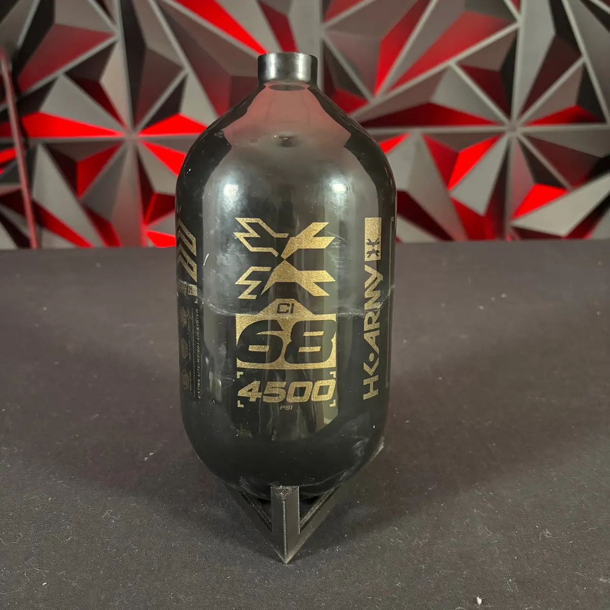 Used Hk Army "Extra Lite" 68/4500 Paintball Tank - Black/Brown *Bottle Only* 1