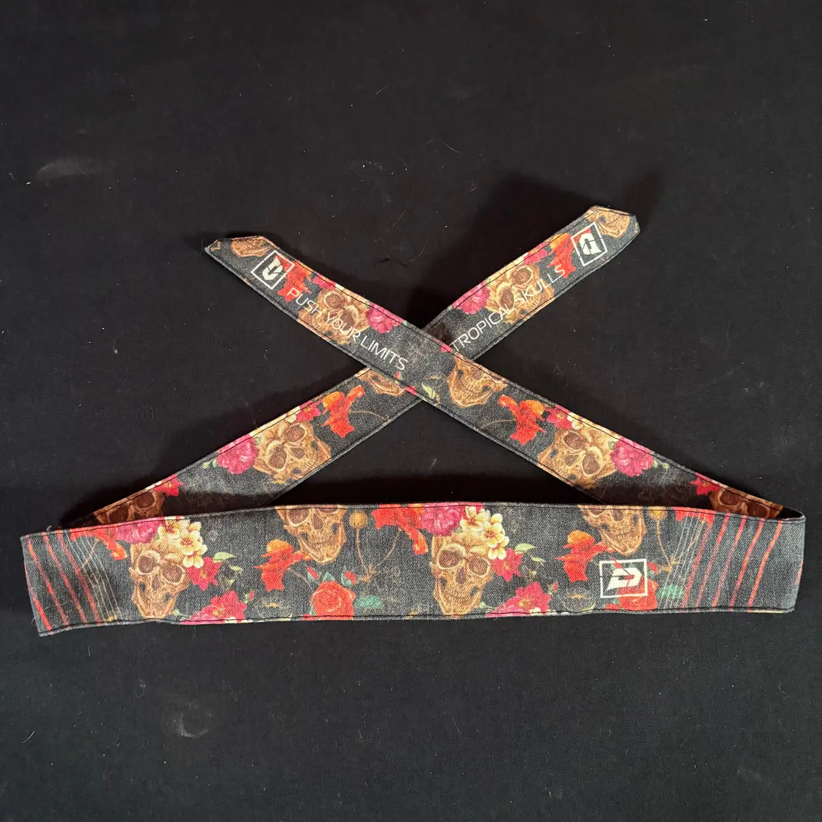 Used Push Unite Paintball Headband - Rose Skull 1