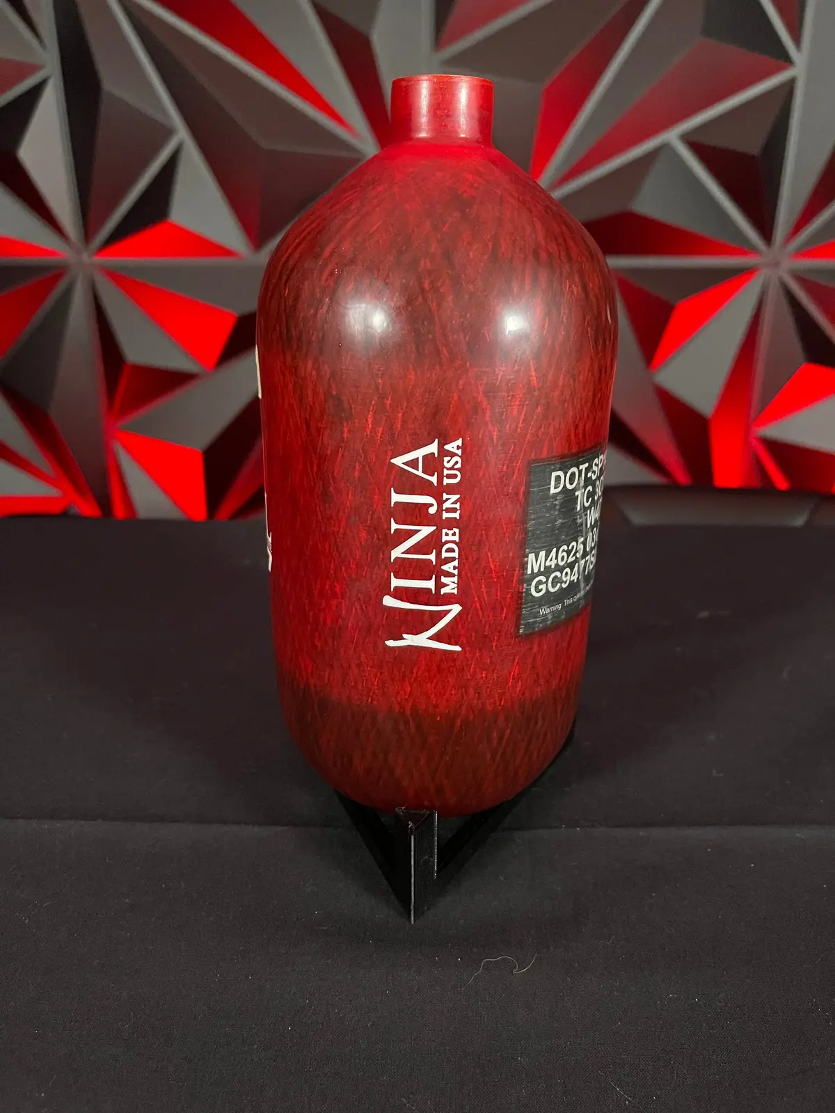Used Ninja Sl 77/4500 Paintball Tank - Red *Bottle Only* 1