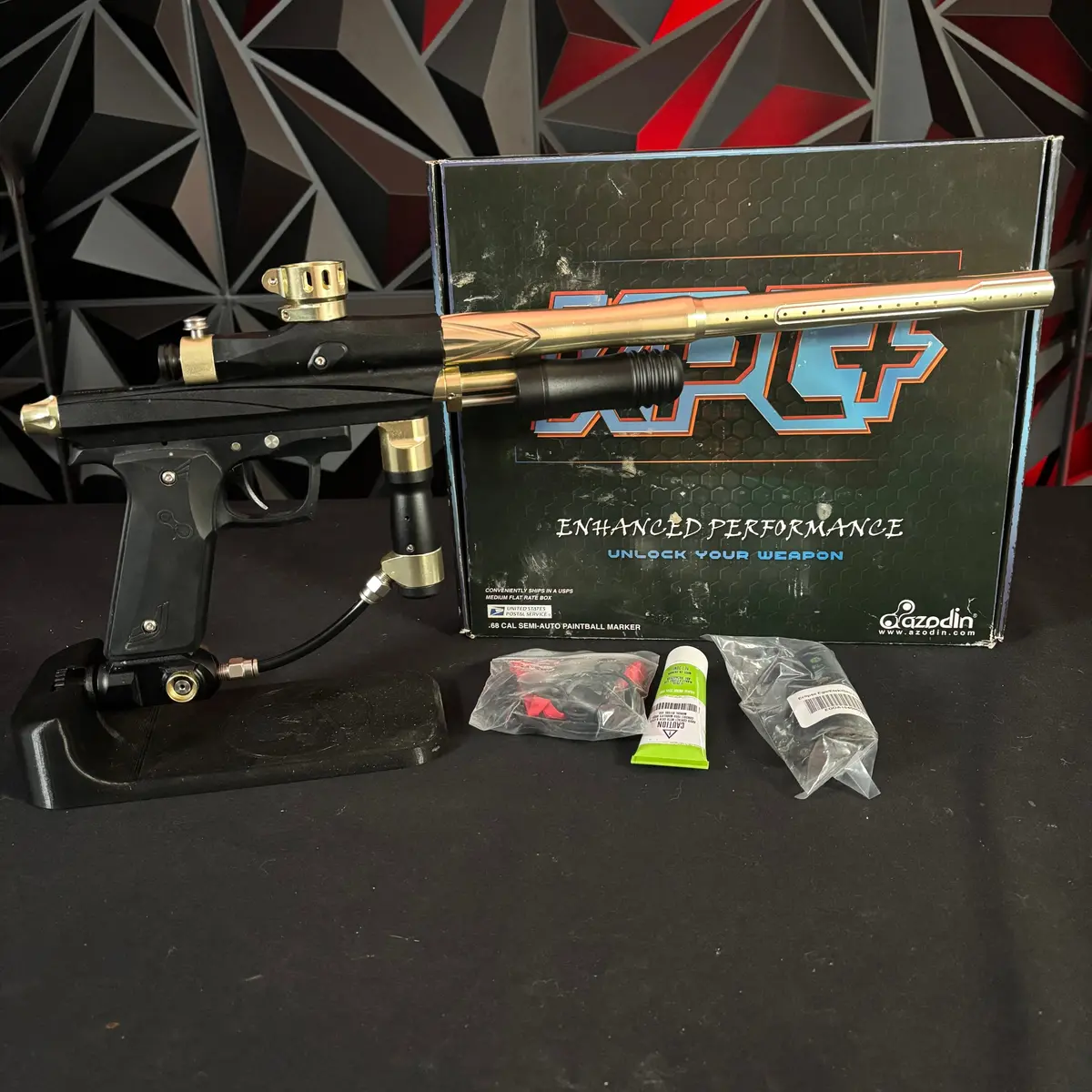 Used Azodin Kpc+ Pump Paintball Gun - Black / Gold 1
