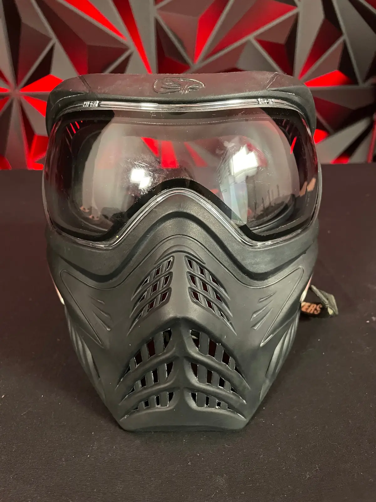 Used V-Force Grill Paintball Mask - Black W/Soft Goggle Bag 1